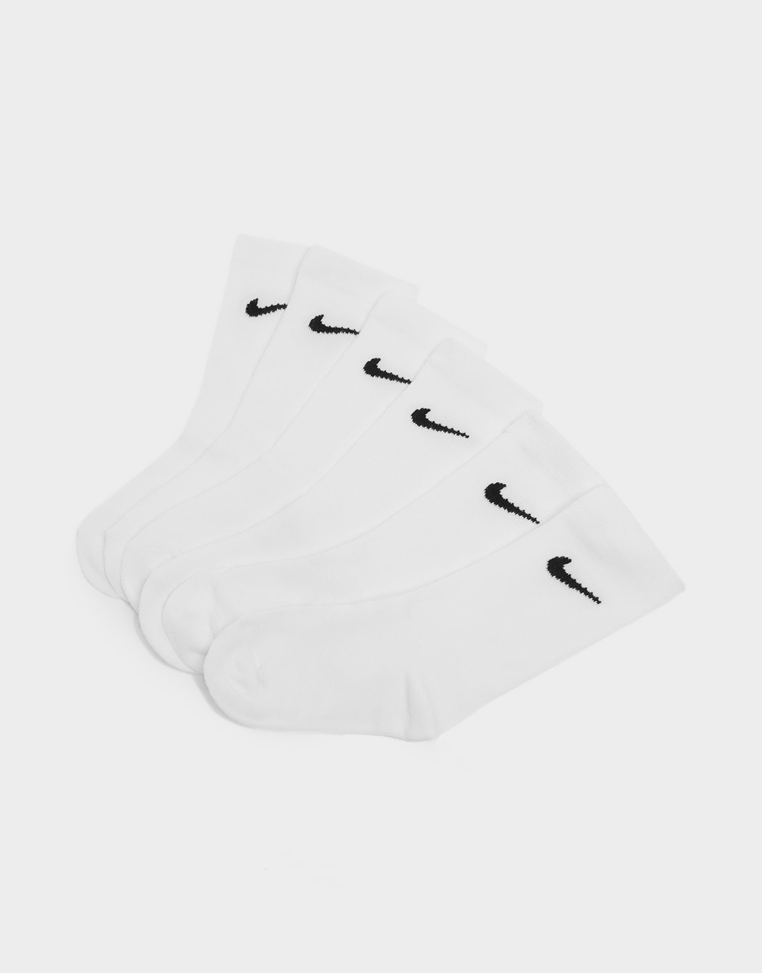 White Nike 6 Pack Crew Socks Children | JD Sports UK
