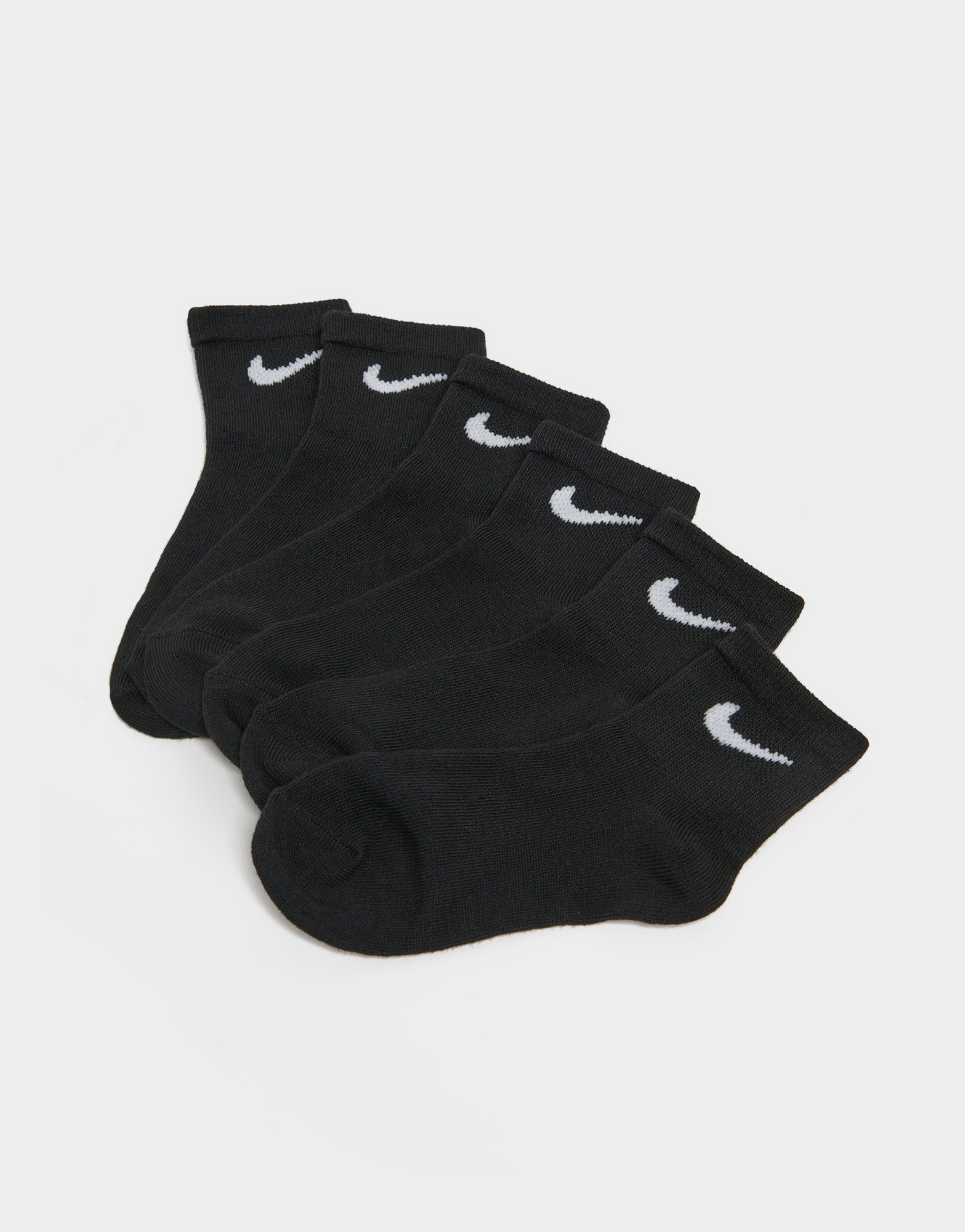 Black Nike 6 Pack Ankle Socks Children | JD Sports UK 