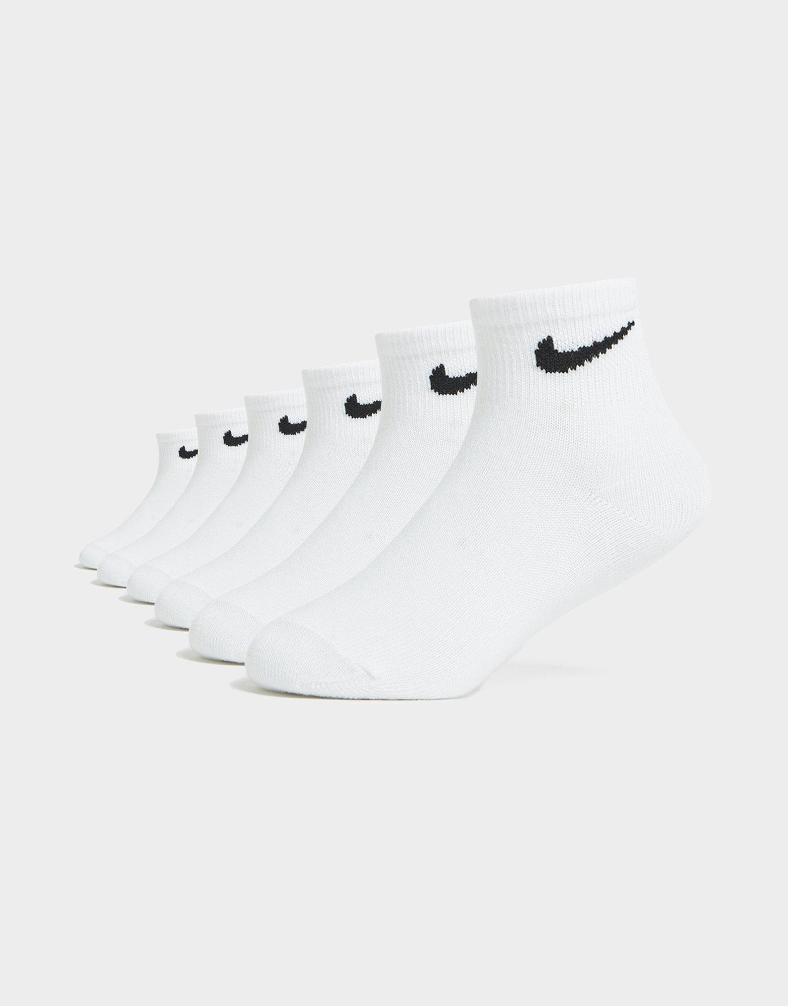 White Nike 6 Pack Ankle Socks Children JD Sports UK