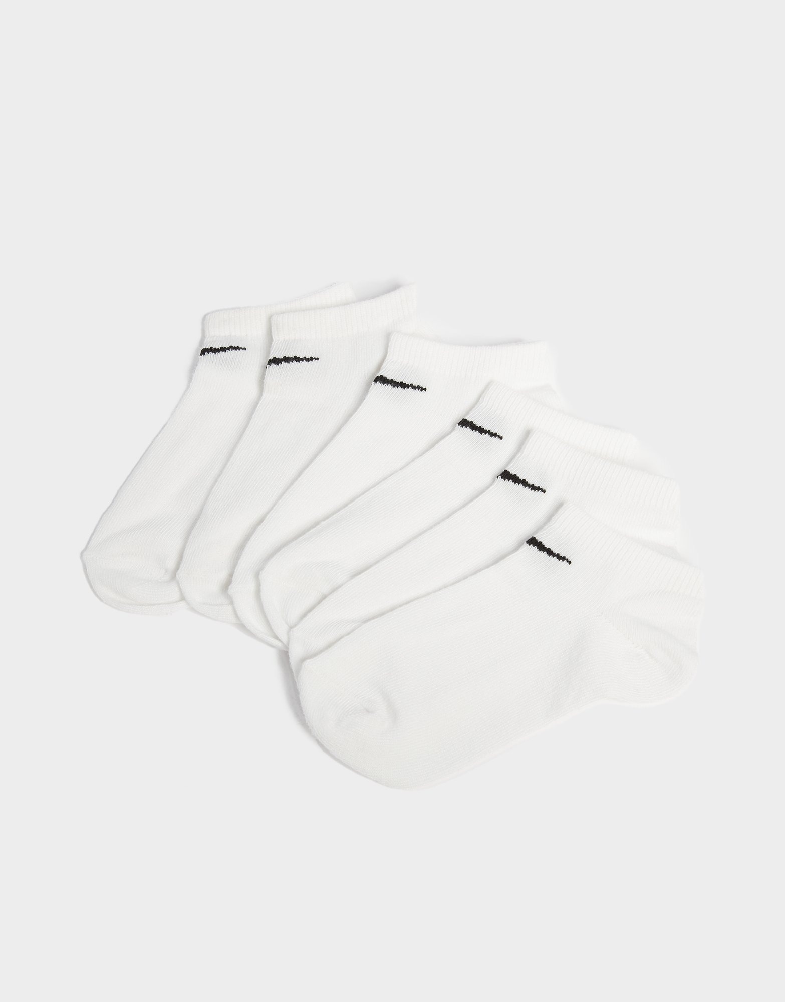 White Nike 6-Pack Invisible Socks Junior | JD Sports UK