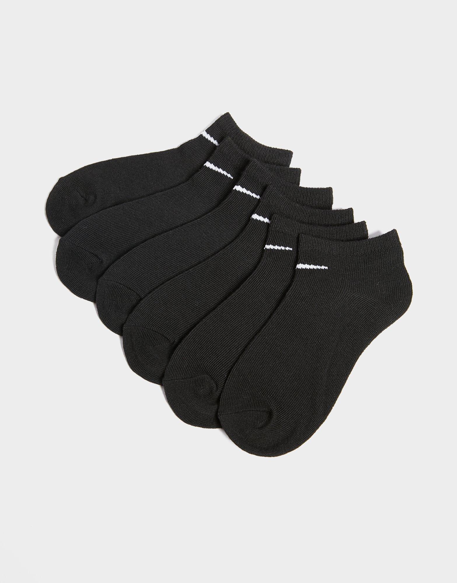 Nike Lot de 6 paires de chaussettes invisibiles Junior Noir- JD