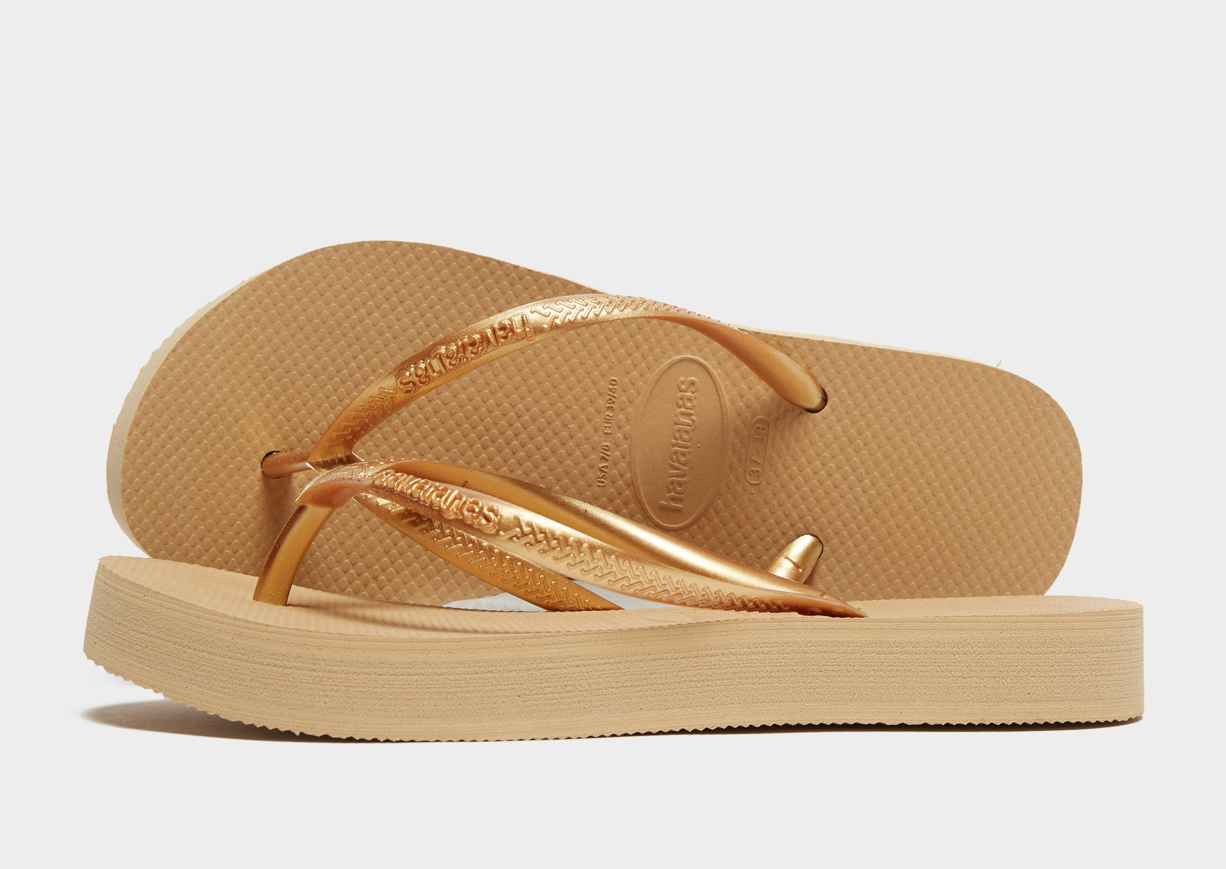 Jumping jack Walging handelaar Gold Havaianas Slim Platform Teenslippers Dames | JD Sports