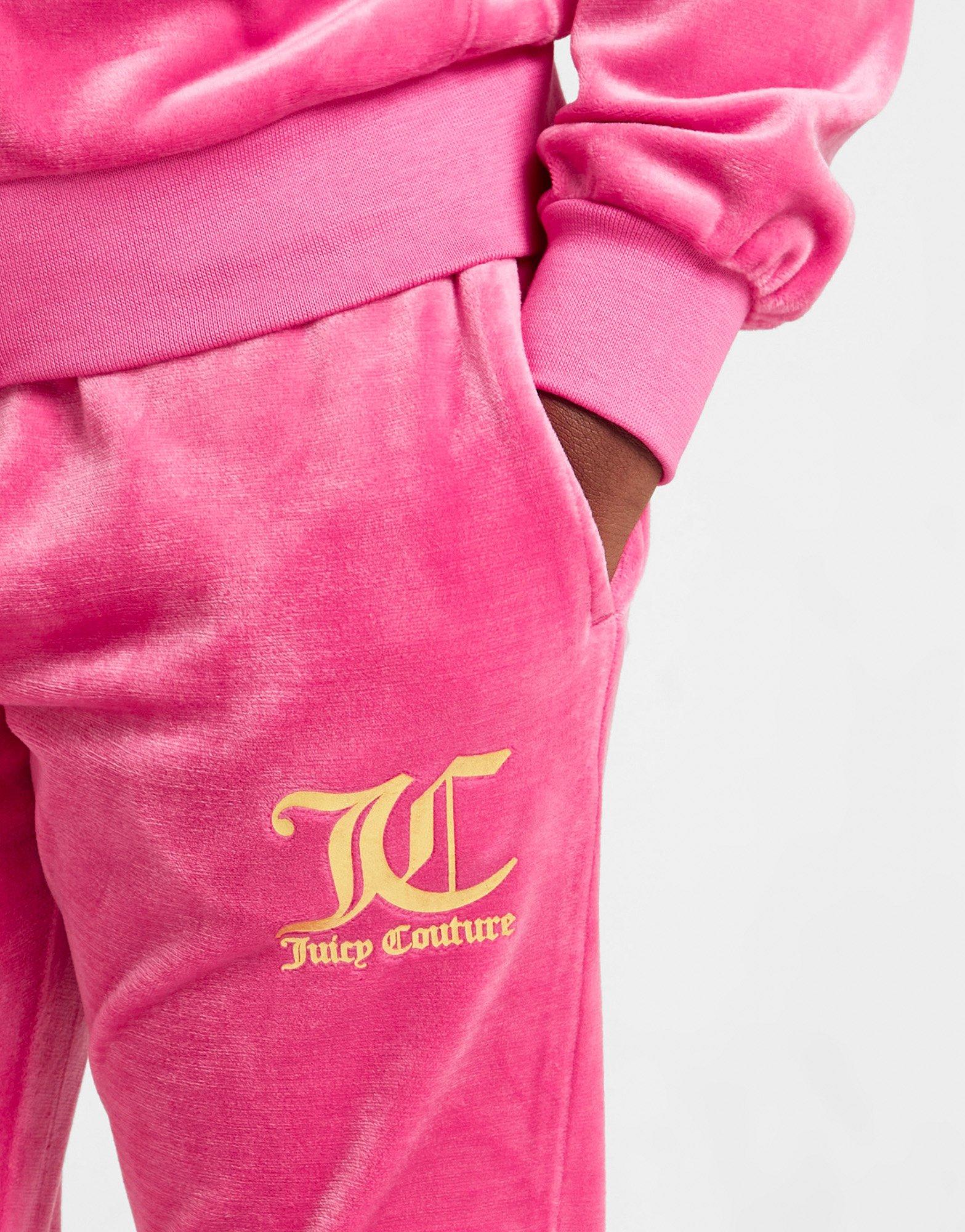 Juicy Couture Girls' Velour Full-Zip Hooded Tracksuit Children