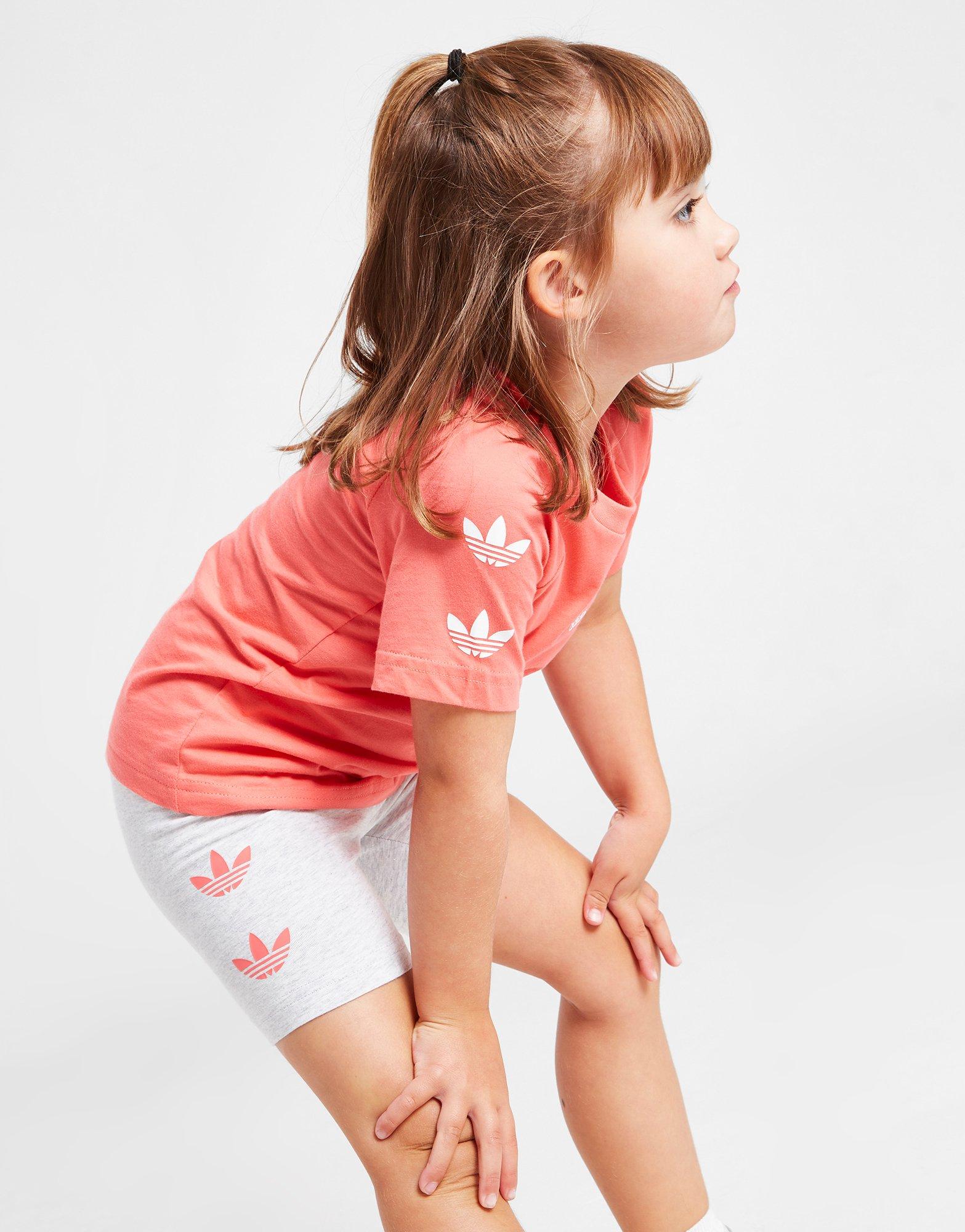 adidas Originals Girls' Repeat Trefoil T-Shirt/Shorts Set Infant
