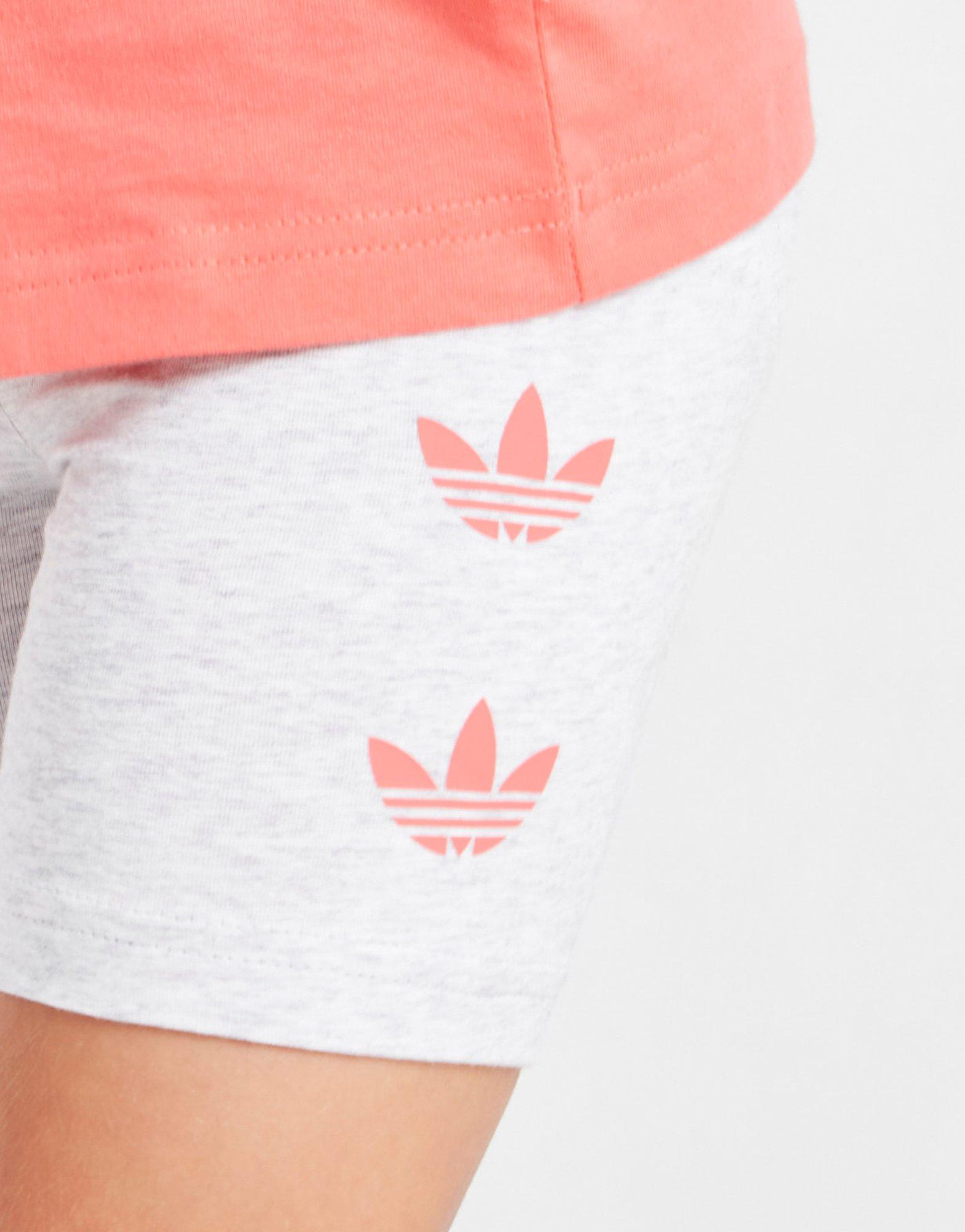adidas Originals Girls' Repeat Trefoil T-Shirt/Shorts Set Infant