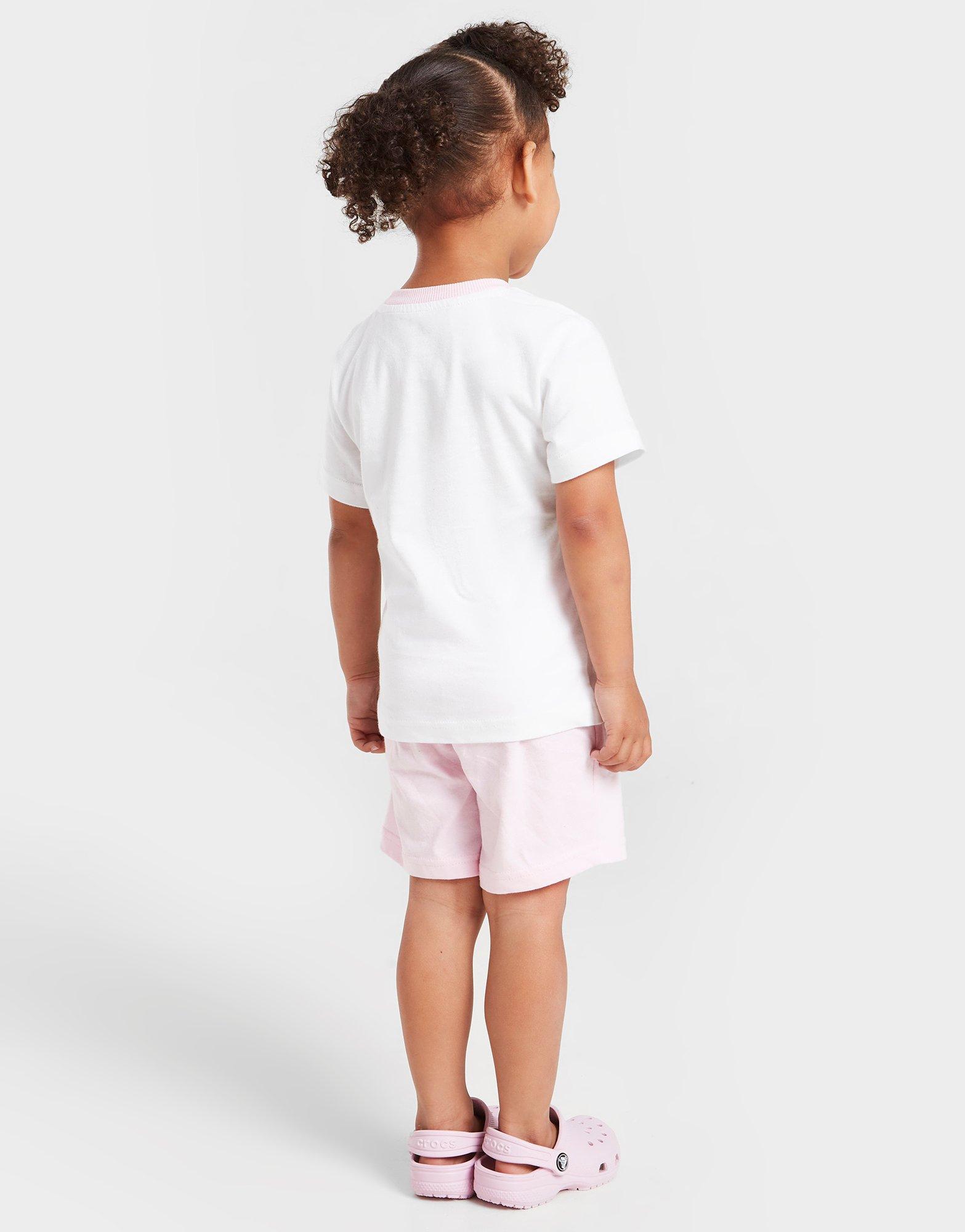adidas Girls' Box Logo T-Shirt/Shorts Set Infant