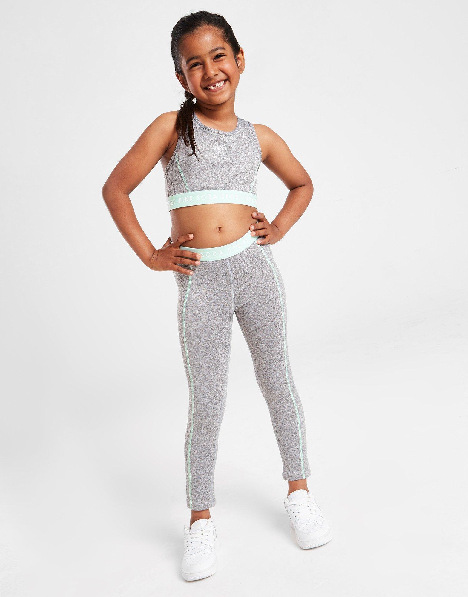 Pink Soda Sport Girls' Logo Tape Sports Bra Children