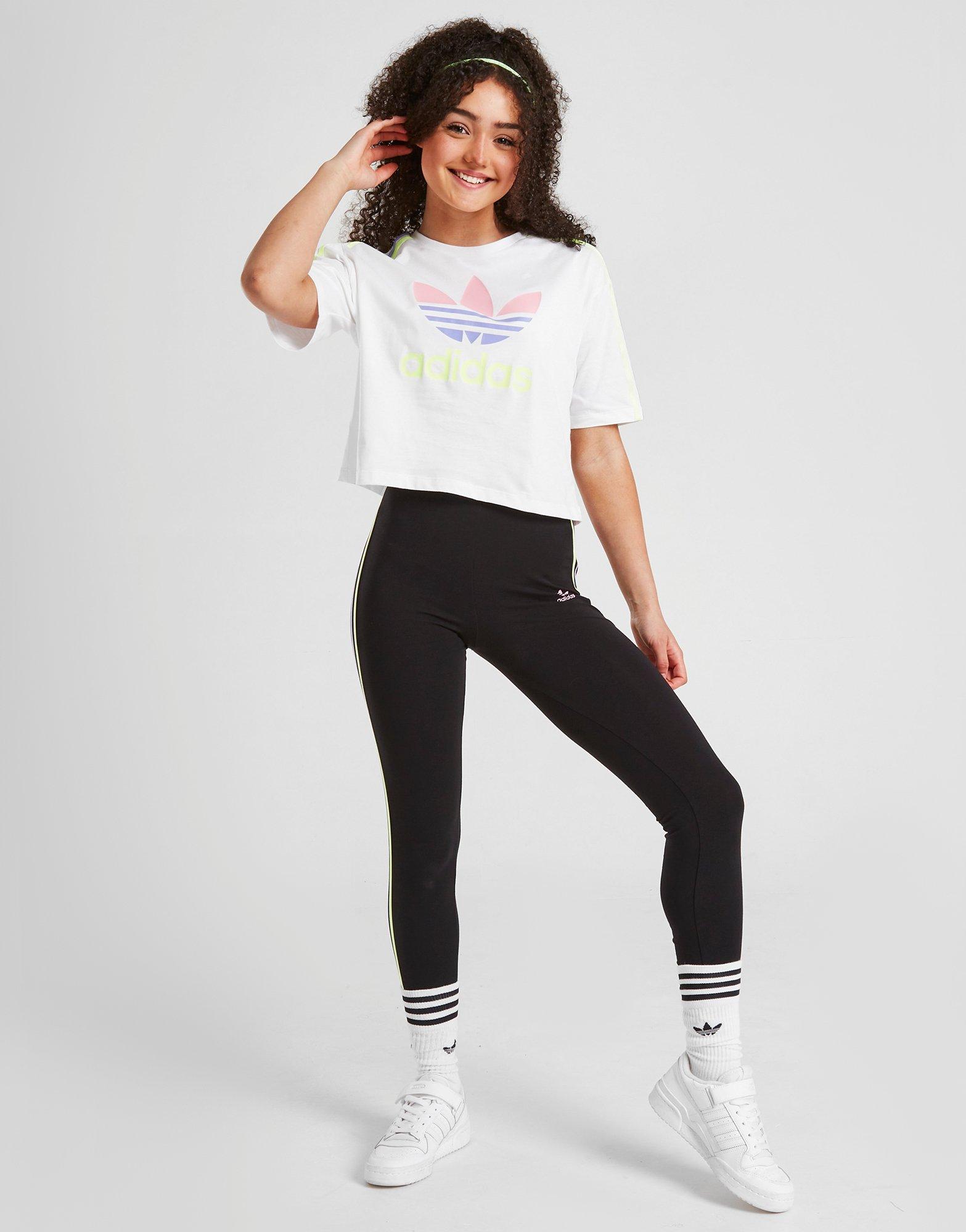 adidas Originals Girls' Tri Stripe T-Shirt Junior