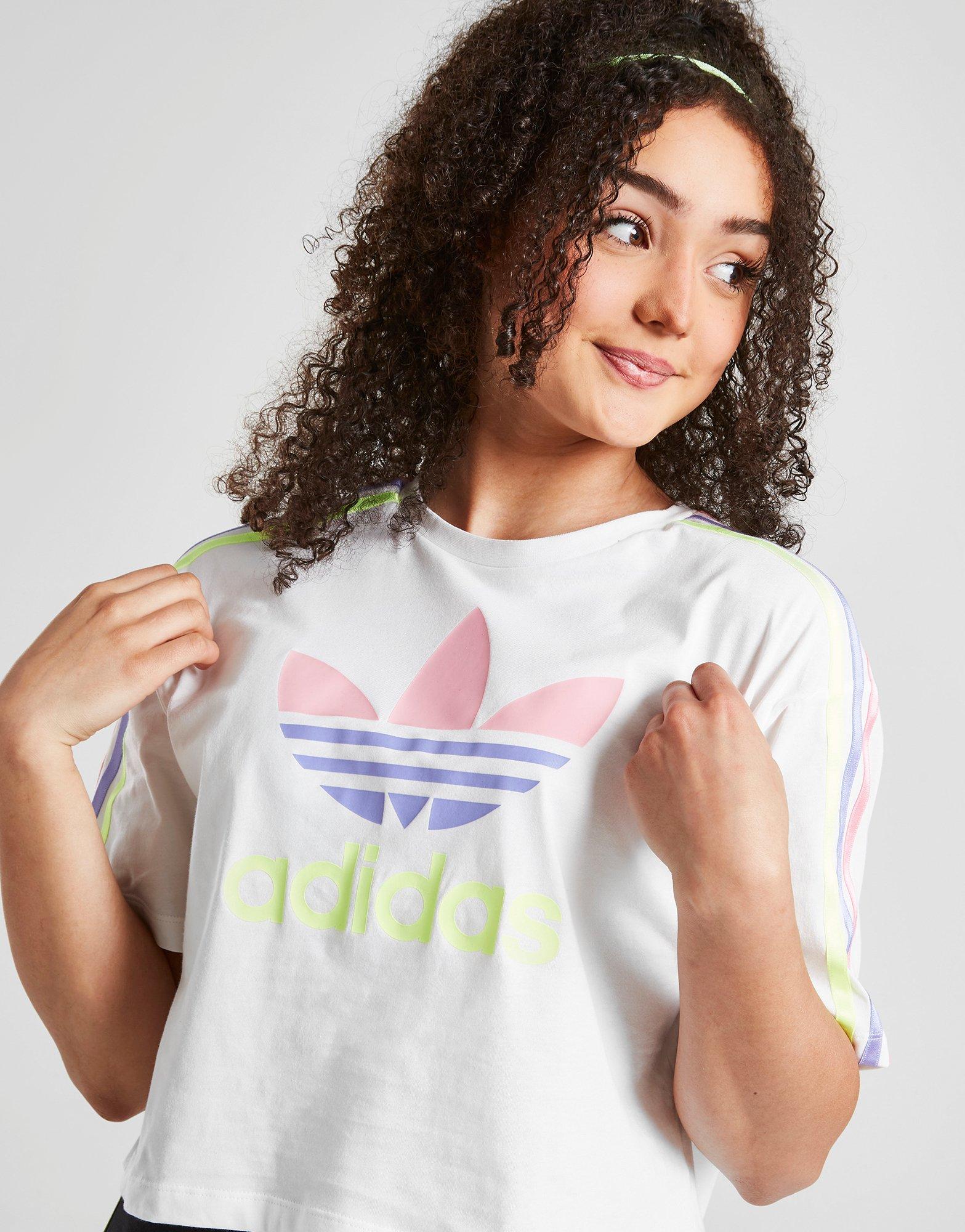 adidas Originals Girls' Tri Stripe T-Shirt Junior