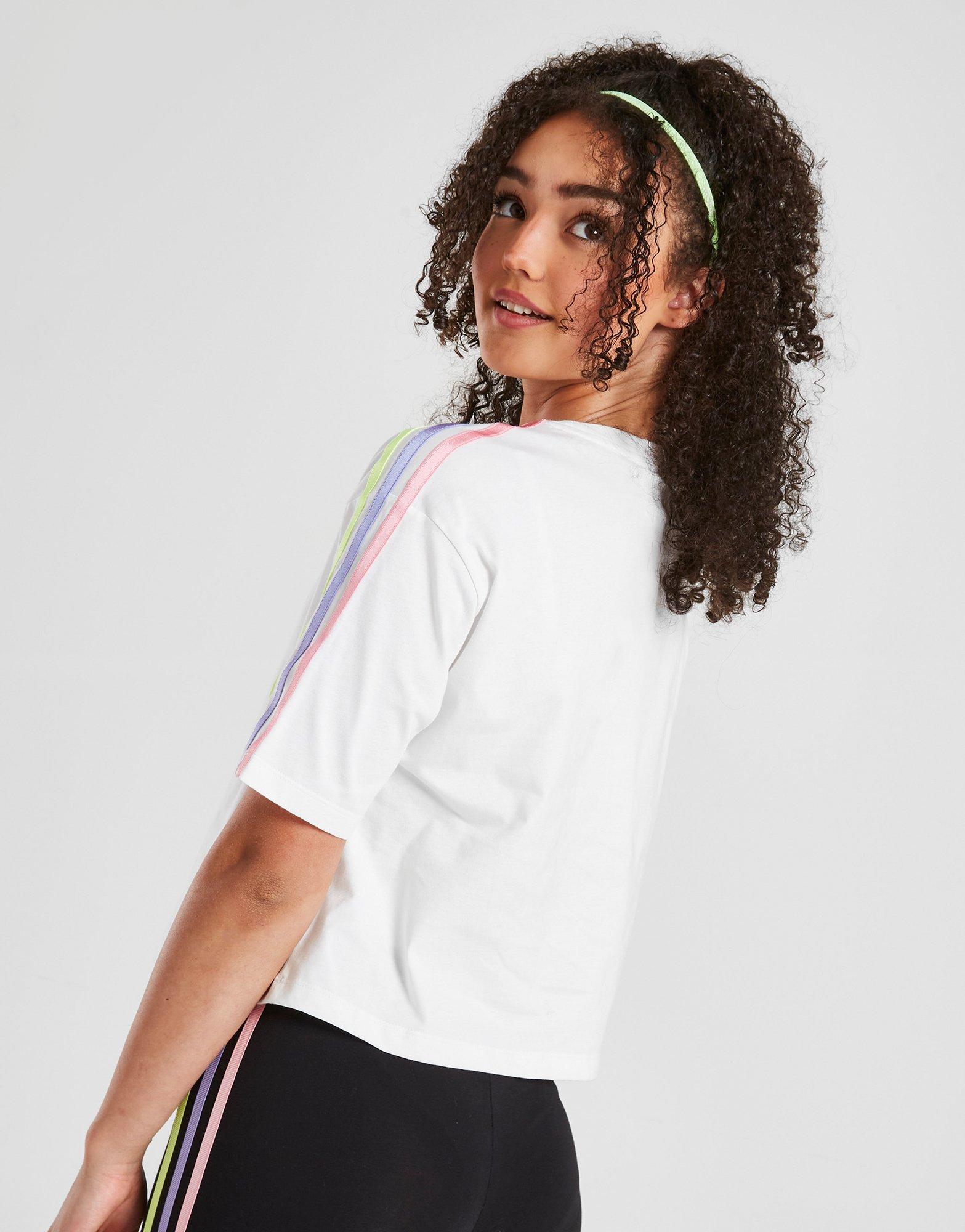 adidas Originals Girls' Tri Stripe T-Shirt Junior