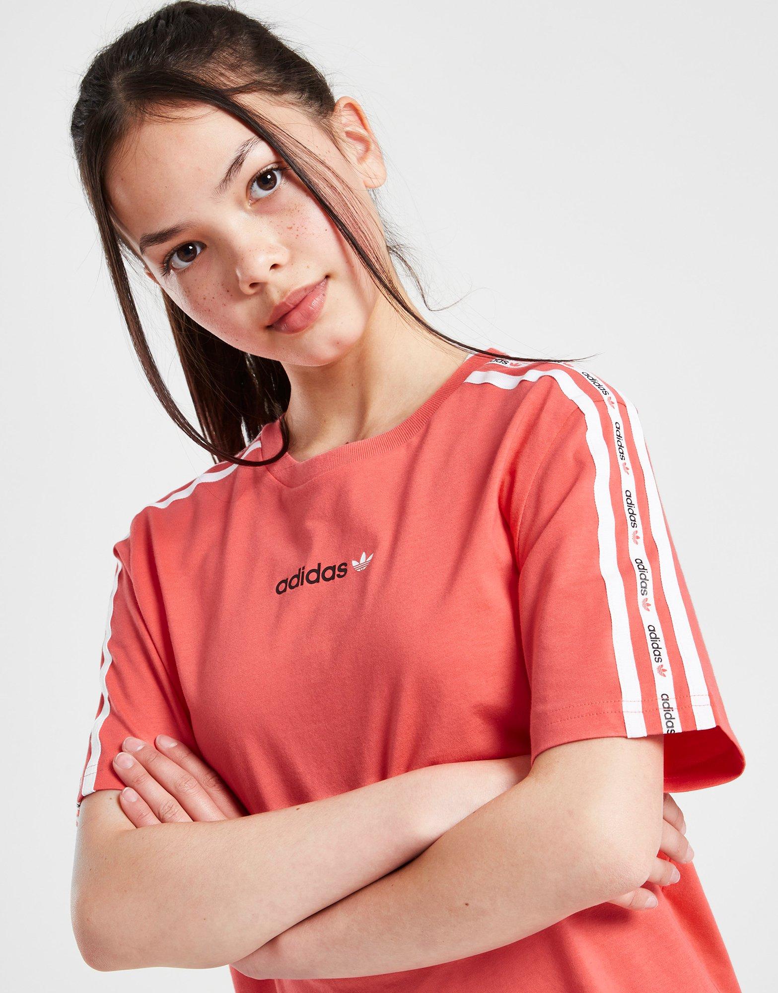 adidas Originals Girls' Microtape 3-Stripes T-Shirt Junior