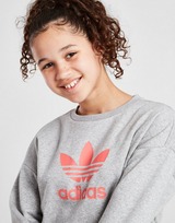 adidas Originals Girls' Trefoil Crew Sweatshirt Junior