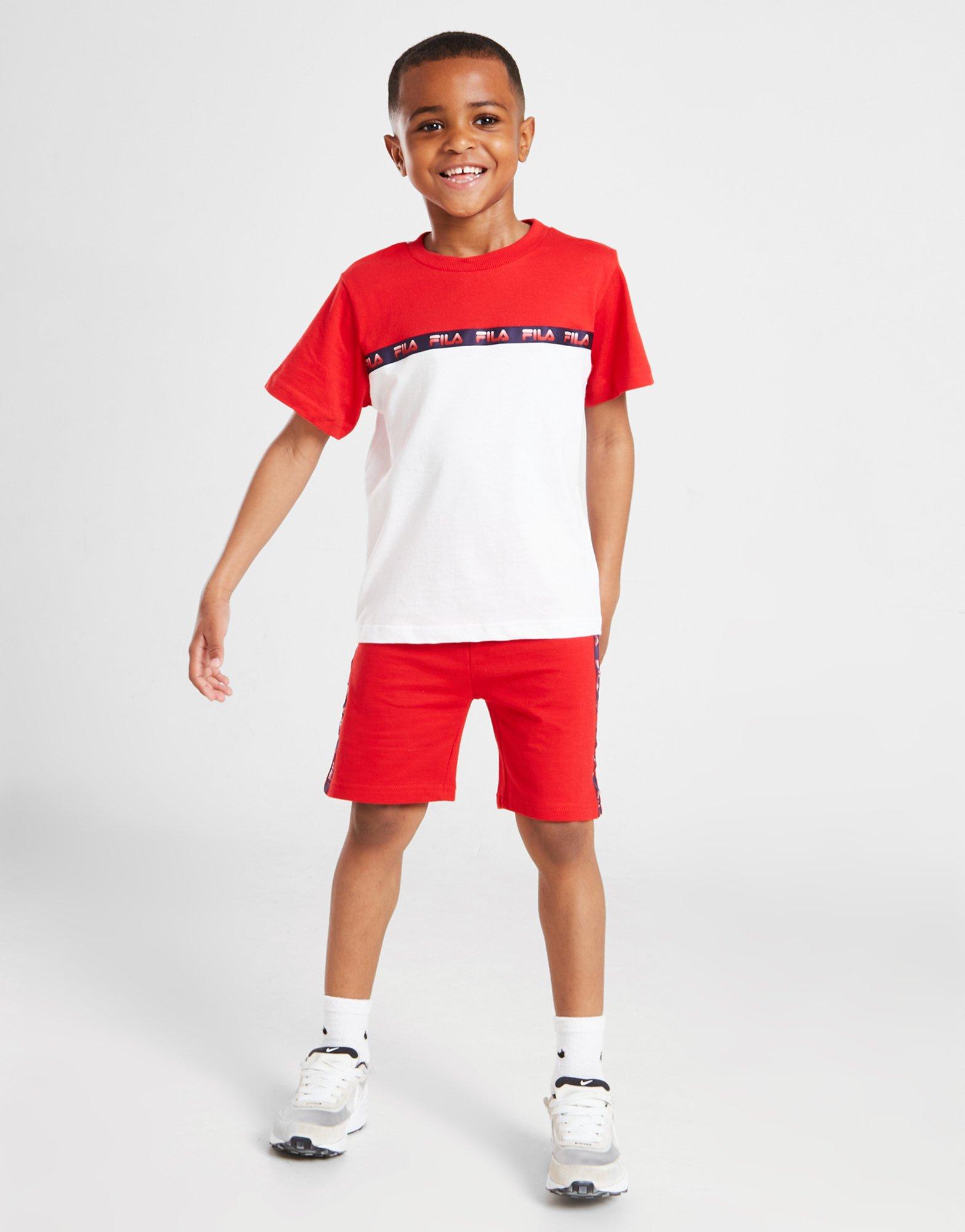 Fila Gavino Tape T-Shirt/Shorts Set Children