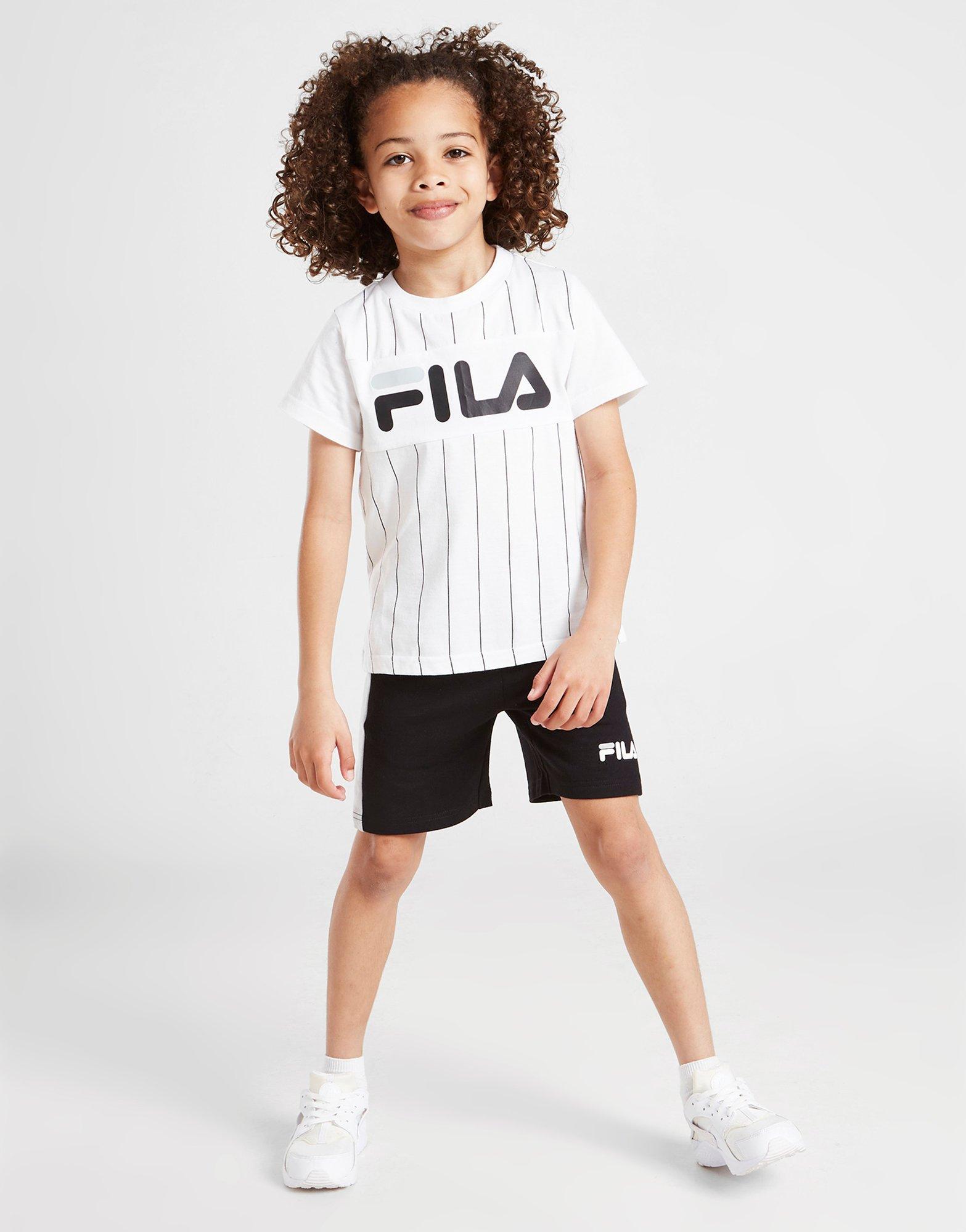 Fila Franco Pinstripe T-Shirt/Shorts Set Children