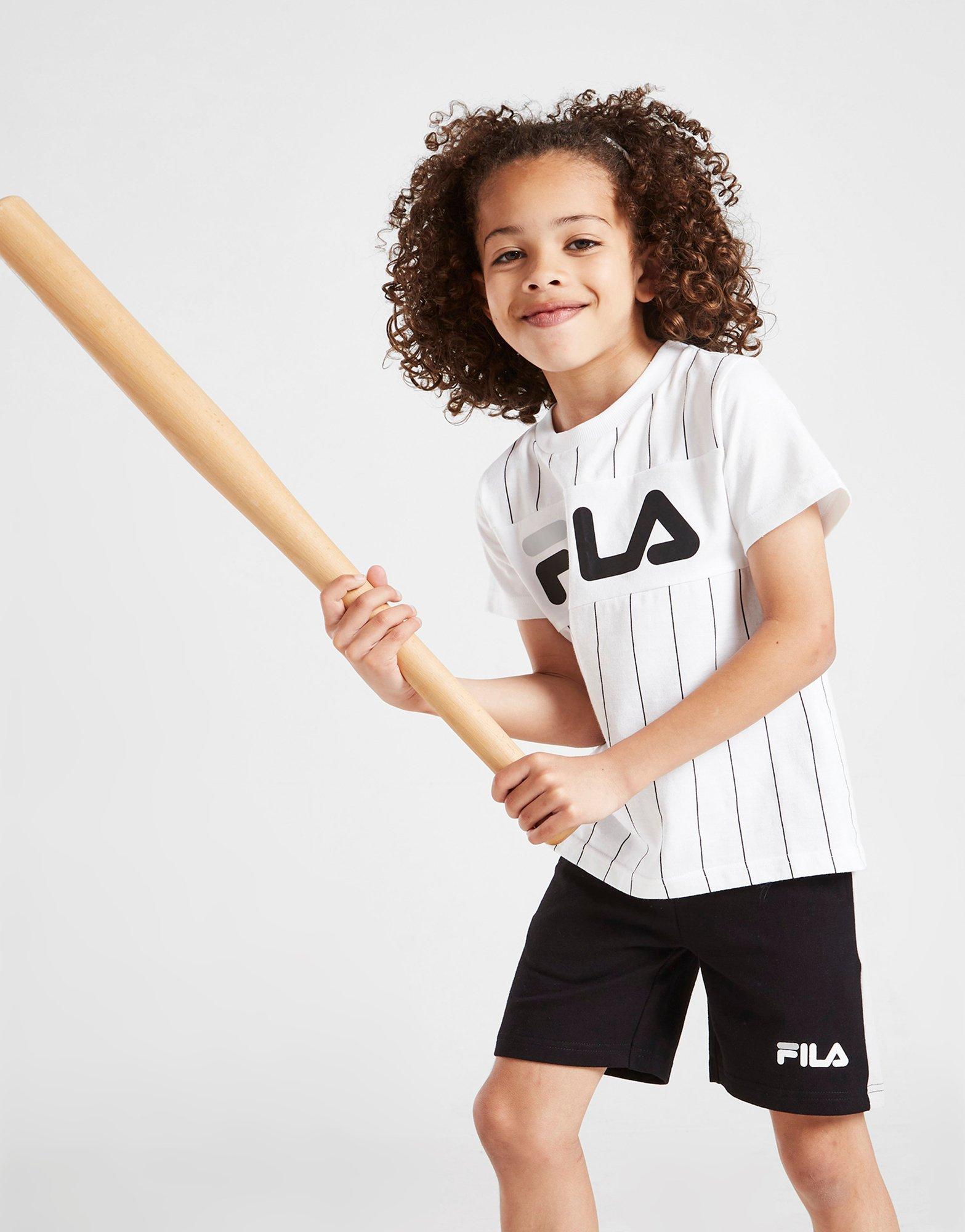 Fila Franco Pinstripe T-Shirt/Shorts Set Children