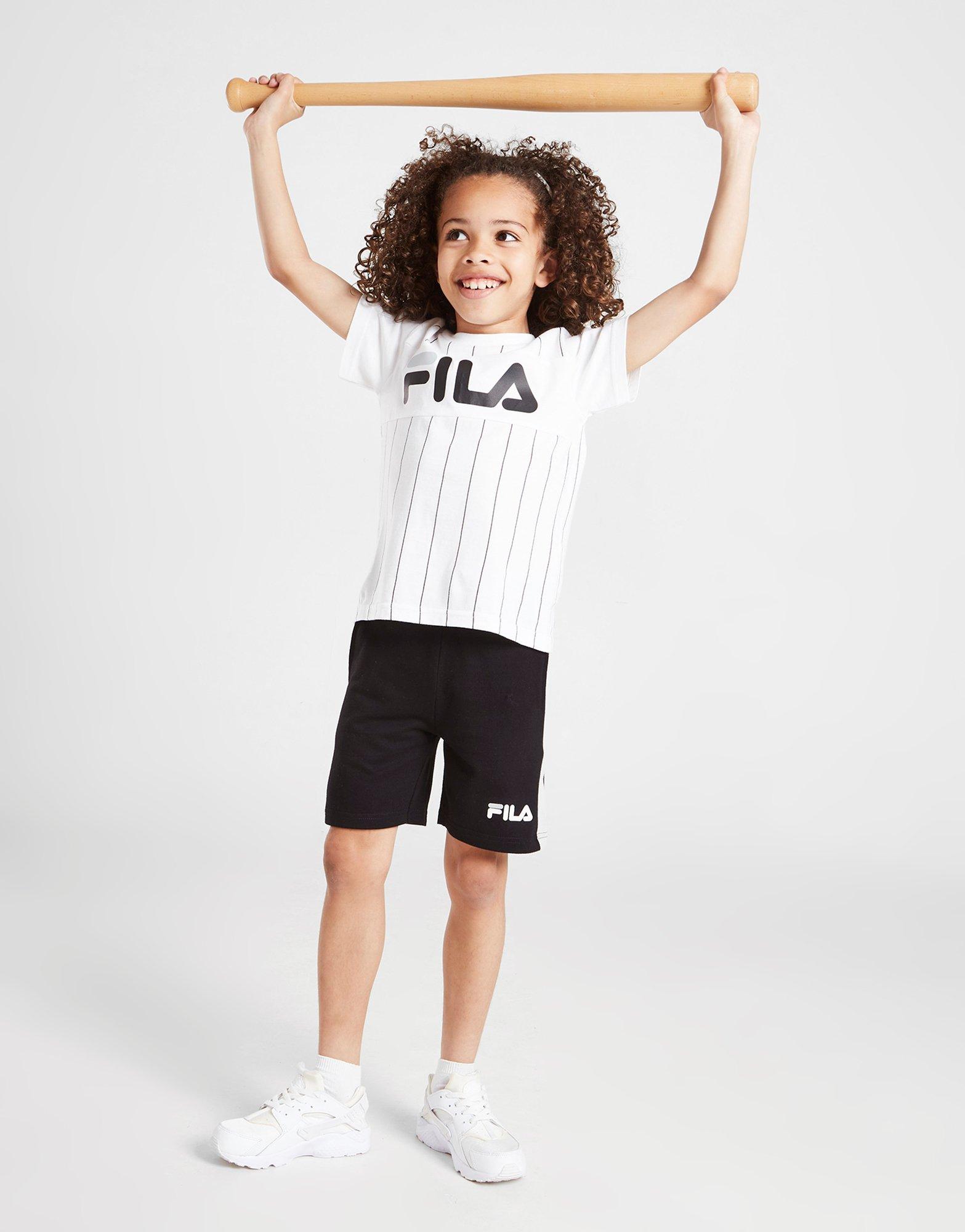 Fila Franco Pinstripe T-Shirt/Shorts Set Children