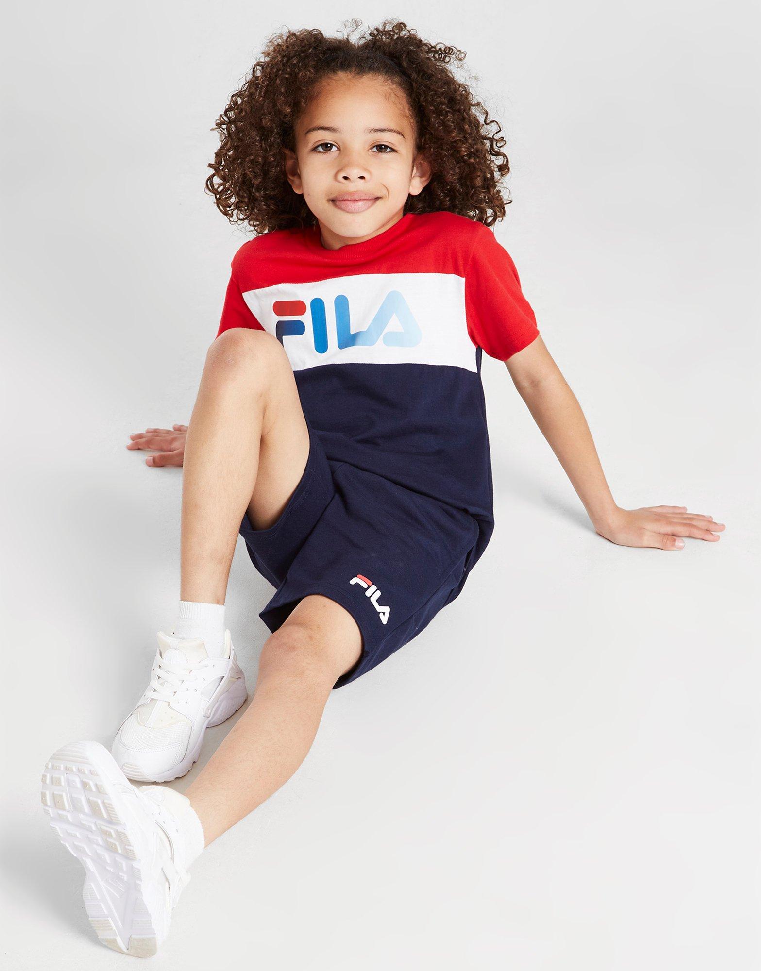 Fila Bosco Colour Block T-Shirt/Shorts Set Children