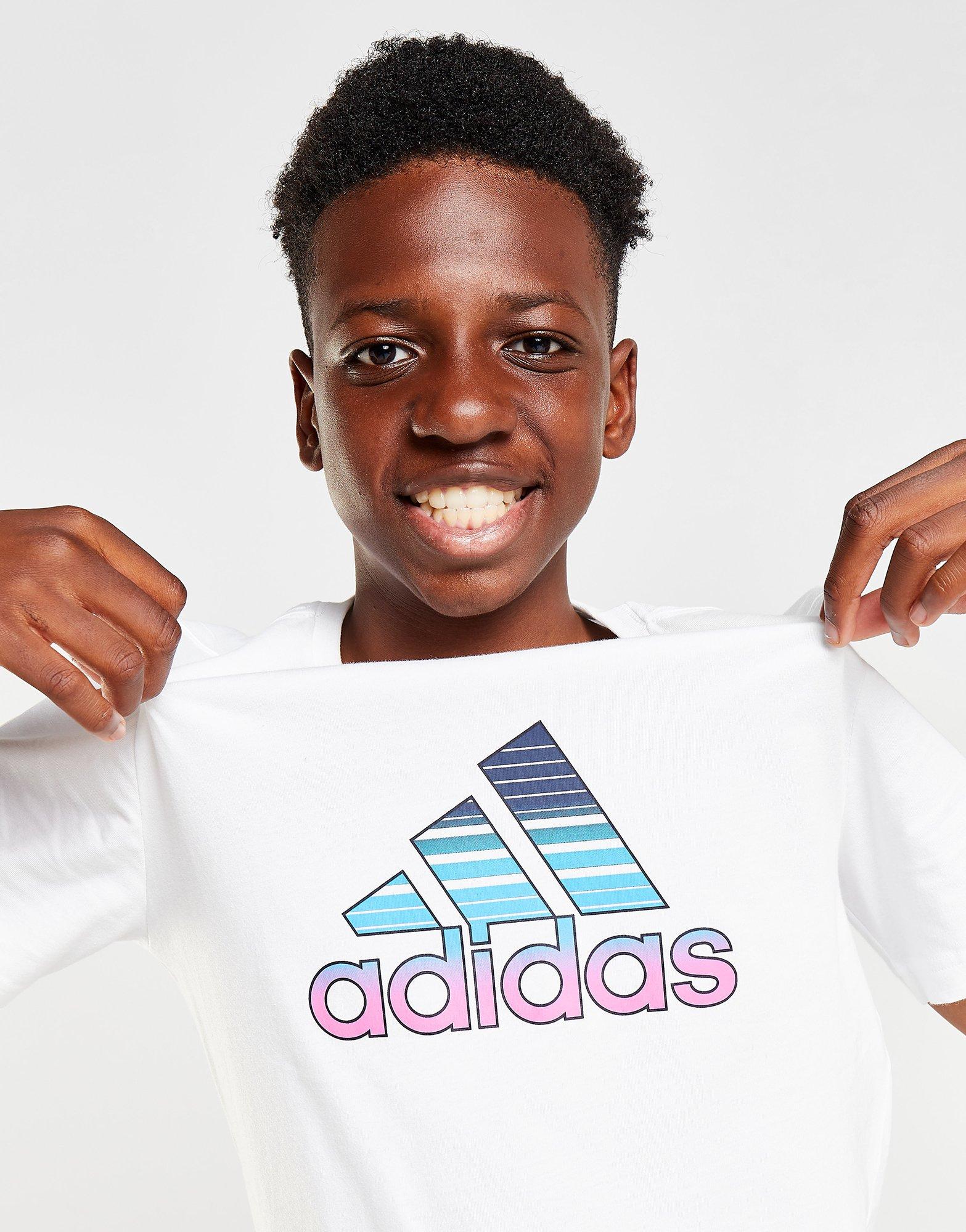 adidas Fade Graphic Logo T-Shirt Junior