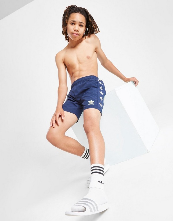 adidas Originals Repeat Logo Swim Shorts Junior