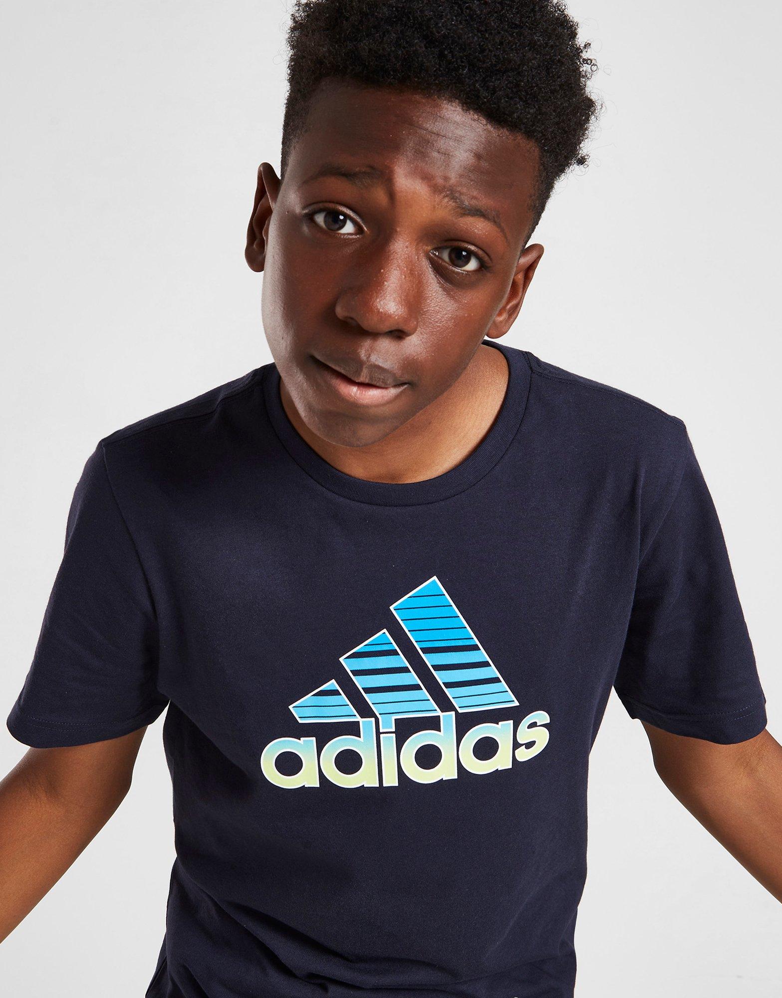 adidas Fade Graphic Logo T-Shirt Junior