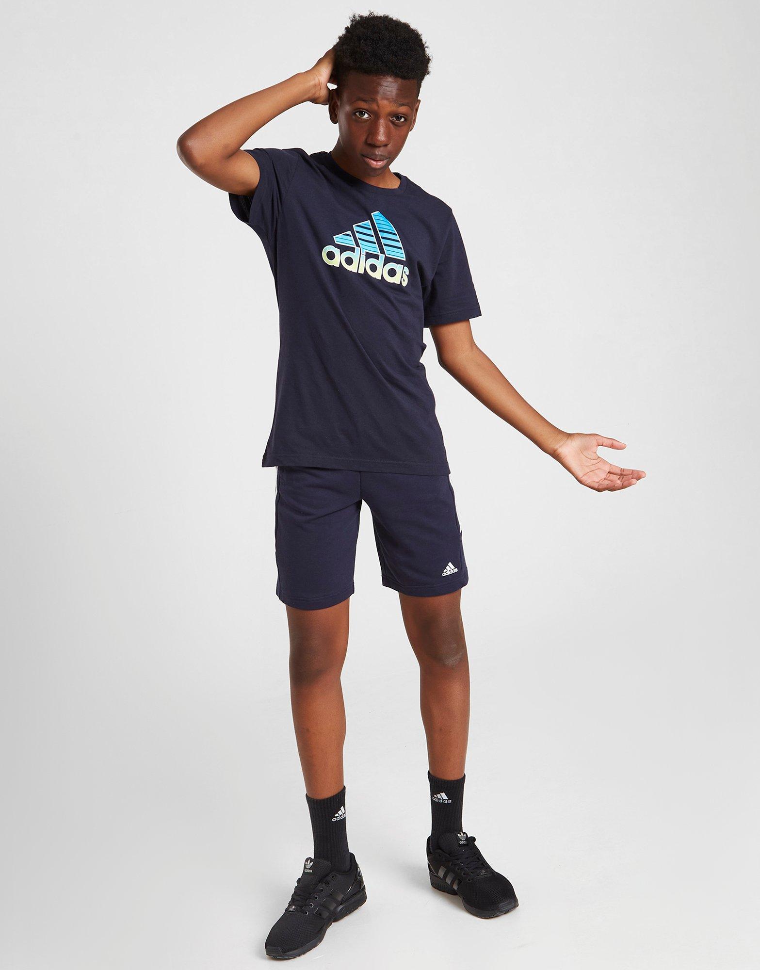 adidas Fade Graphic Logo T-Shirt Junior