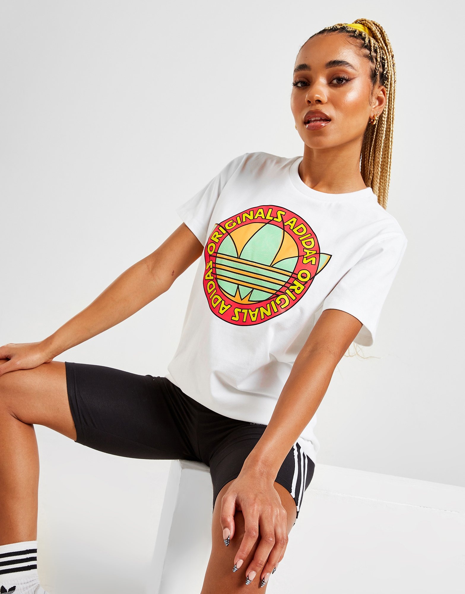 Acheter Blanc adidas Originals Surf Boyfriend T-Shirt