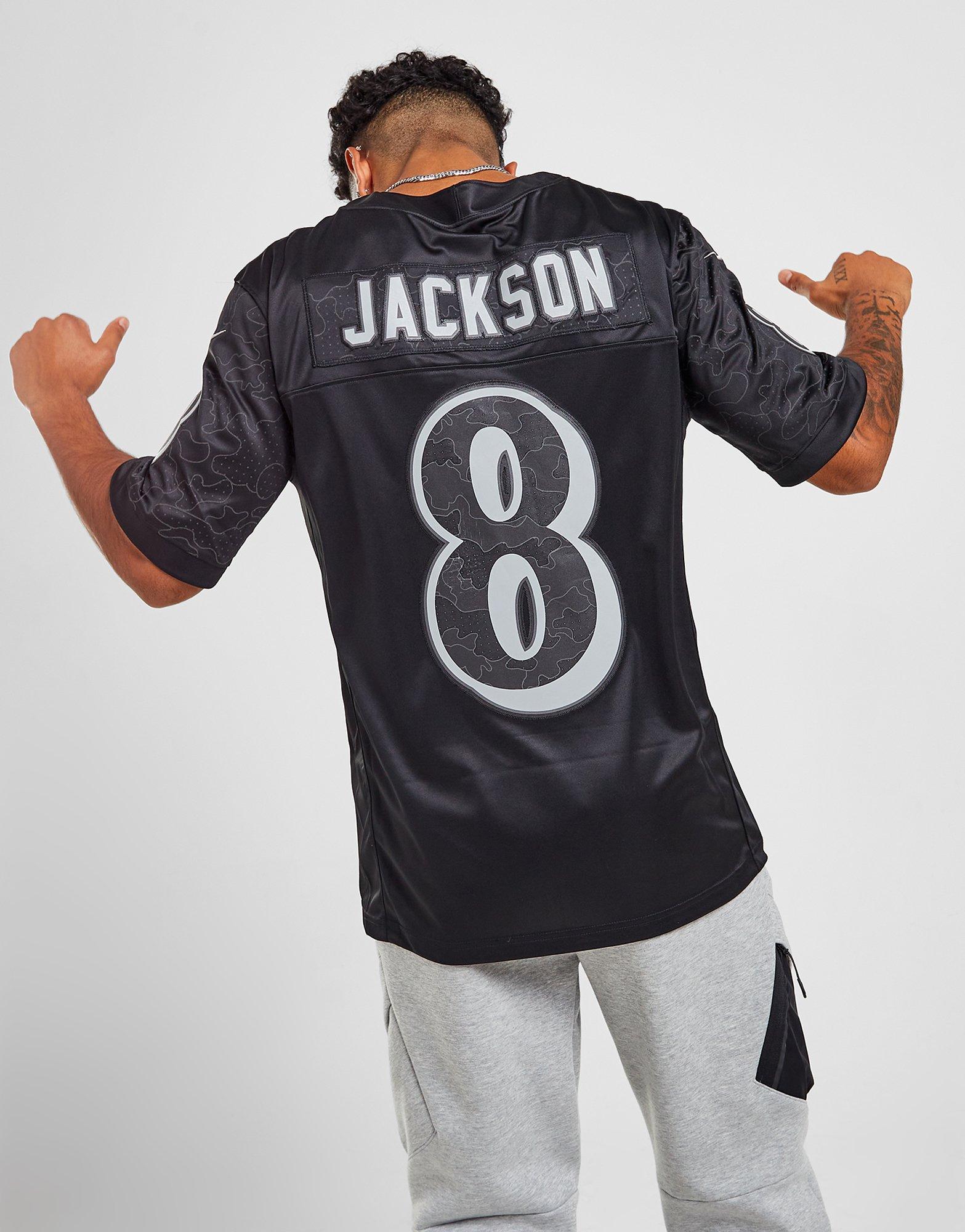 Black Nike NFL Baltimore Ravens Jackson #8 Jersey Junior