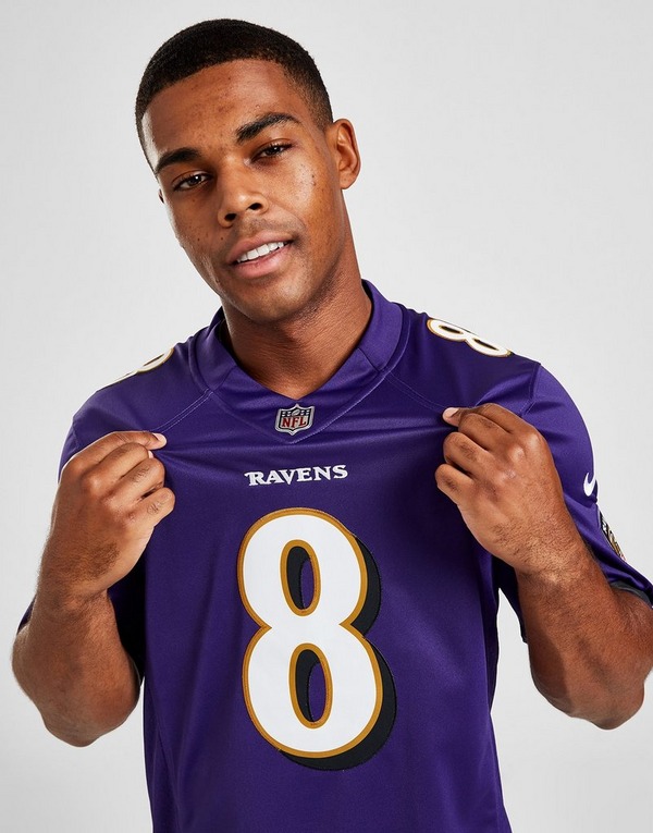 Purple Nike NFL Baltimore Ravens Jackson #8 Home Shirt