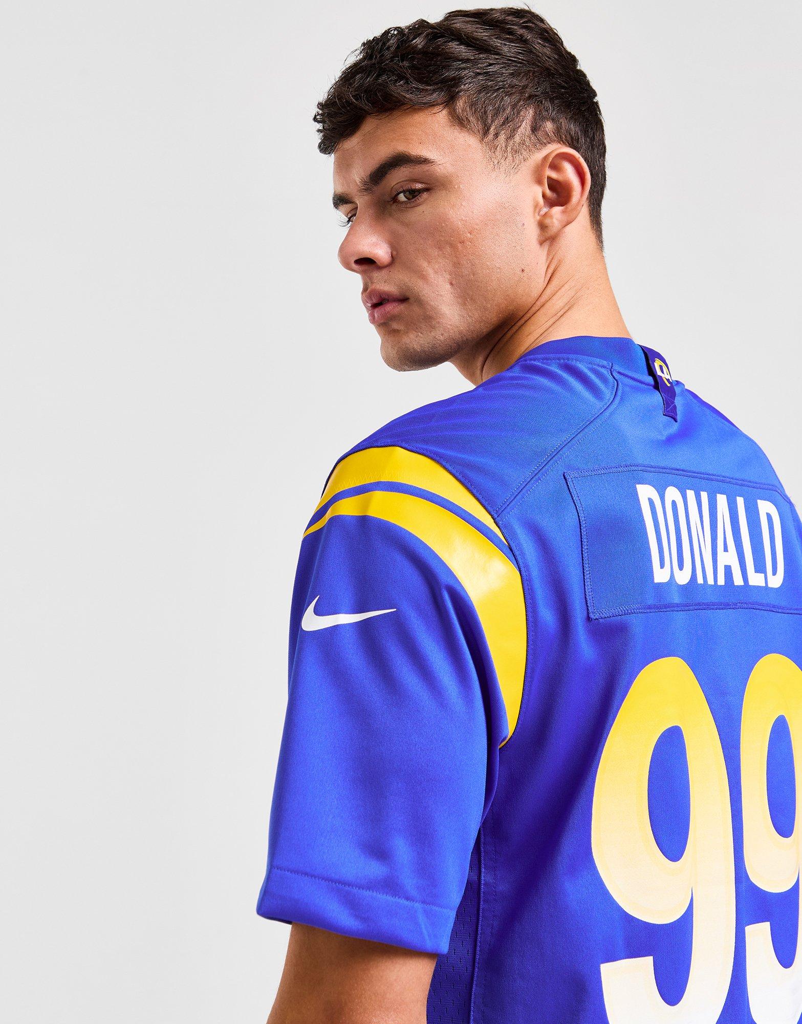 NEW Aaron Donald 99 Los Angeles Rams Nike Game Royal Football Shirt •  Kybershop