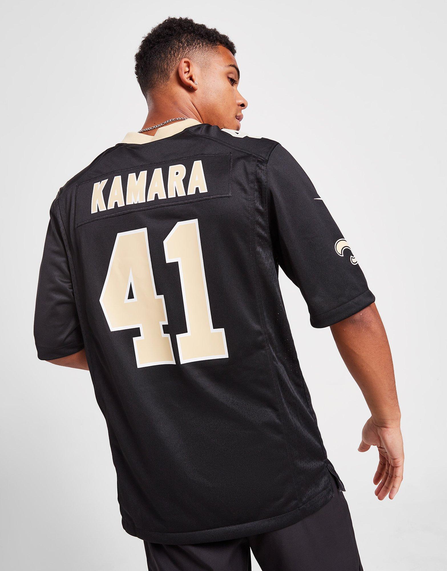 Nike New Orleans Saints No41 Alvin Kamara Black Team Color Men's Stitched NFL Limited Therma Long Sleeve Jersey
