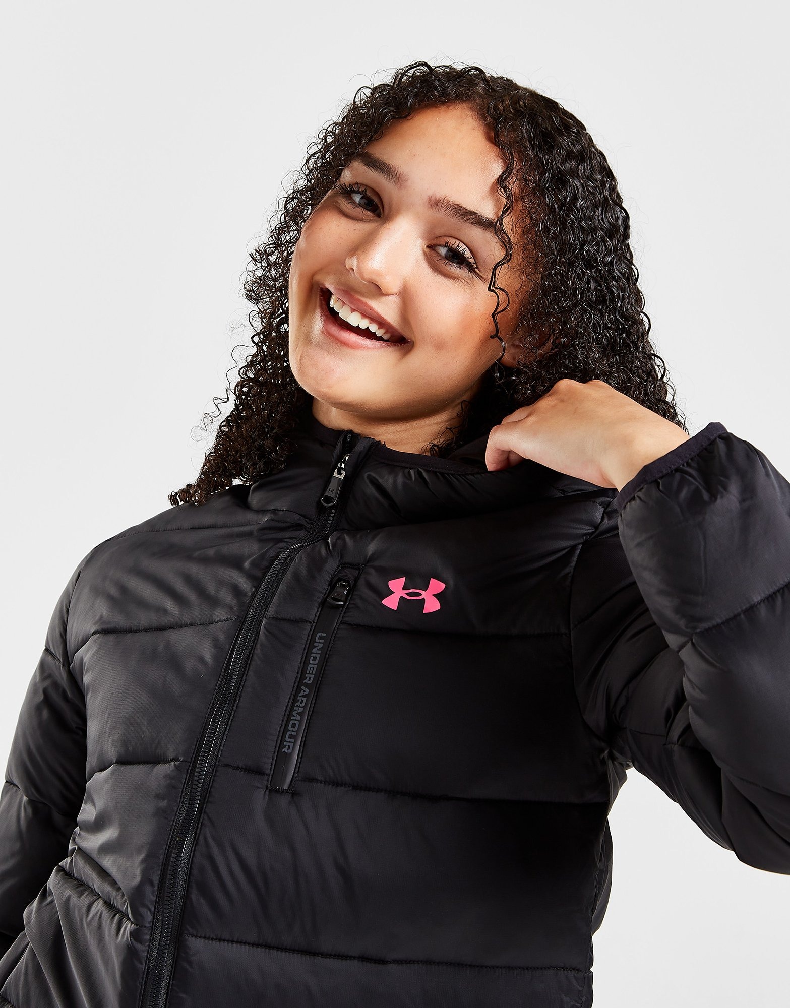 Black Under Armour Girls Padded Jacket Junior JD Sports Global