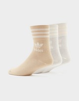 adidas Originals 3-Pack Solid Mid Crew Socks