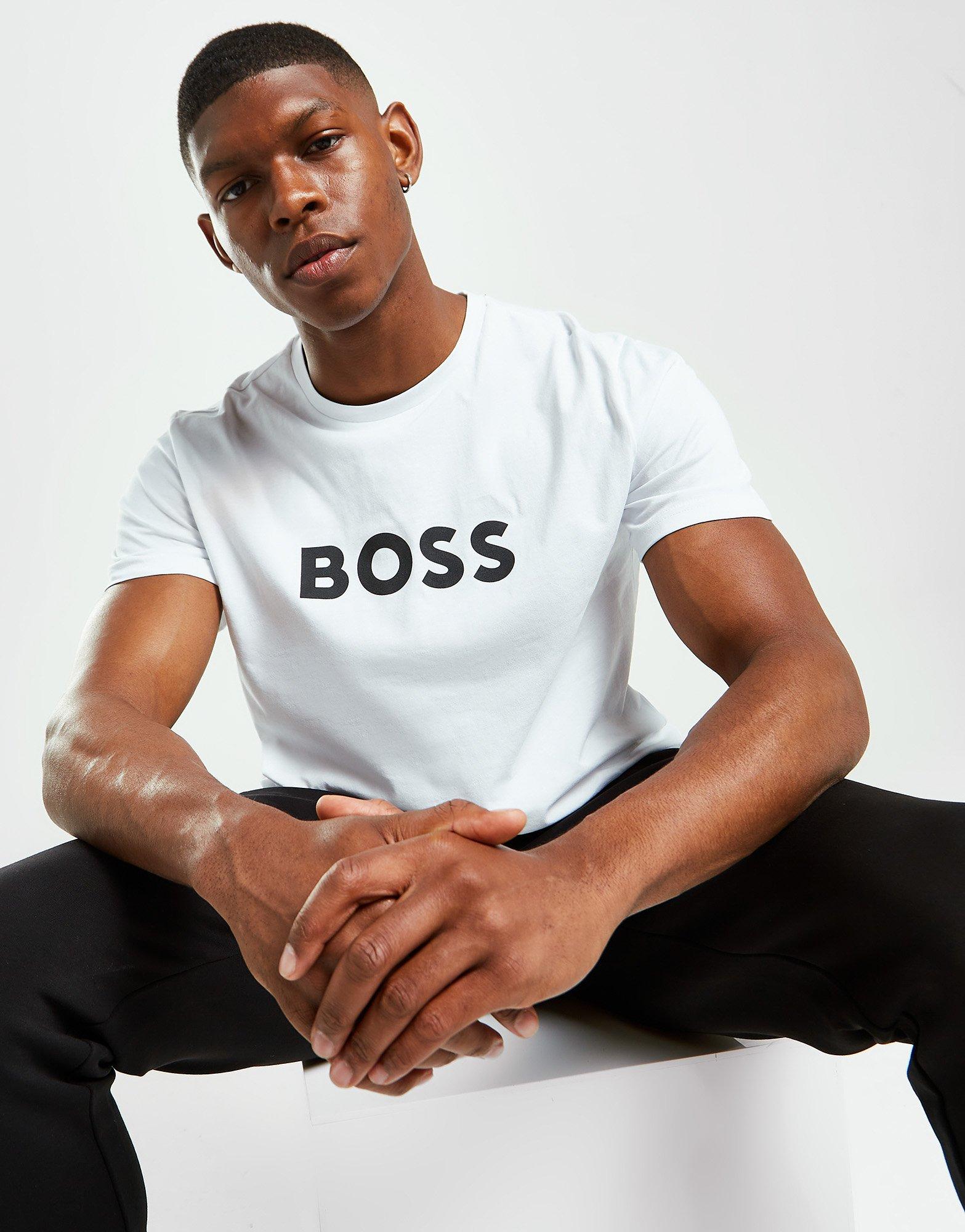 BOSS Green Tee T-shirt In White With ASOS,