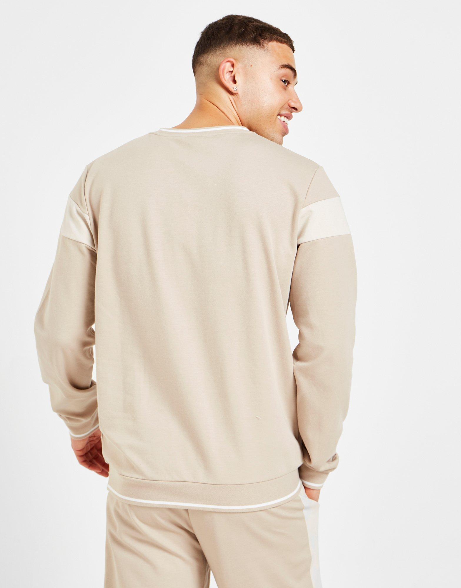 BOSS Panel Pique Crew Sweatshirt