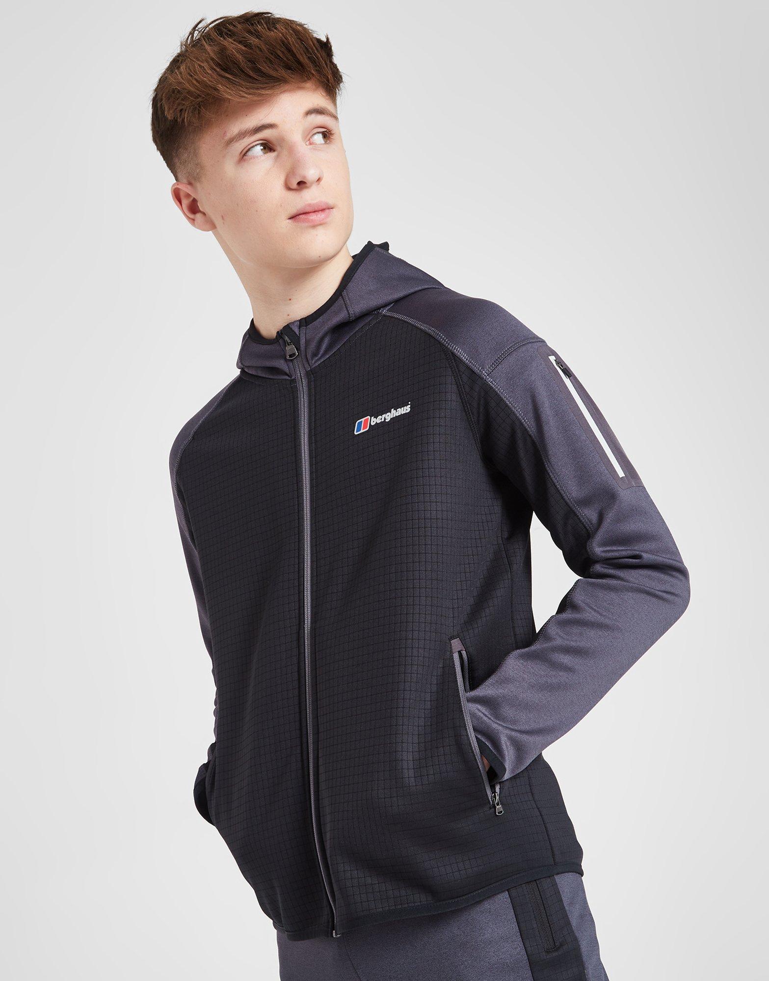 Black Berghaus Sidley Grid Full Zip Hoodie Junior - JD Sports
