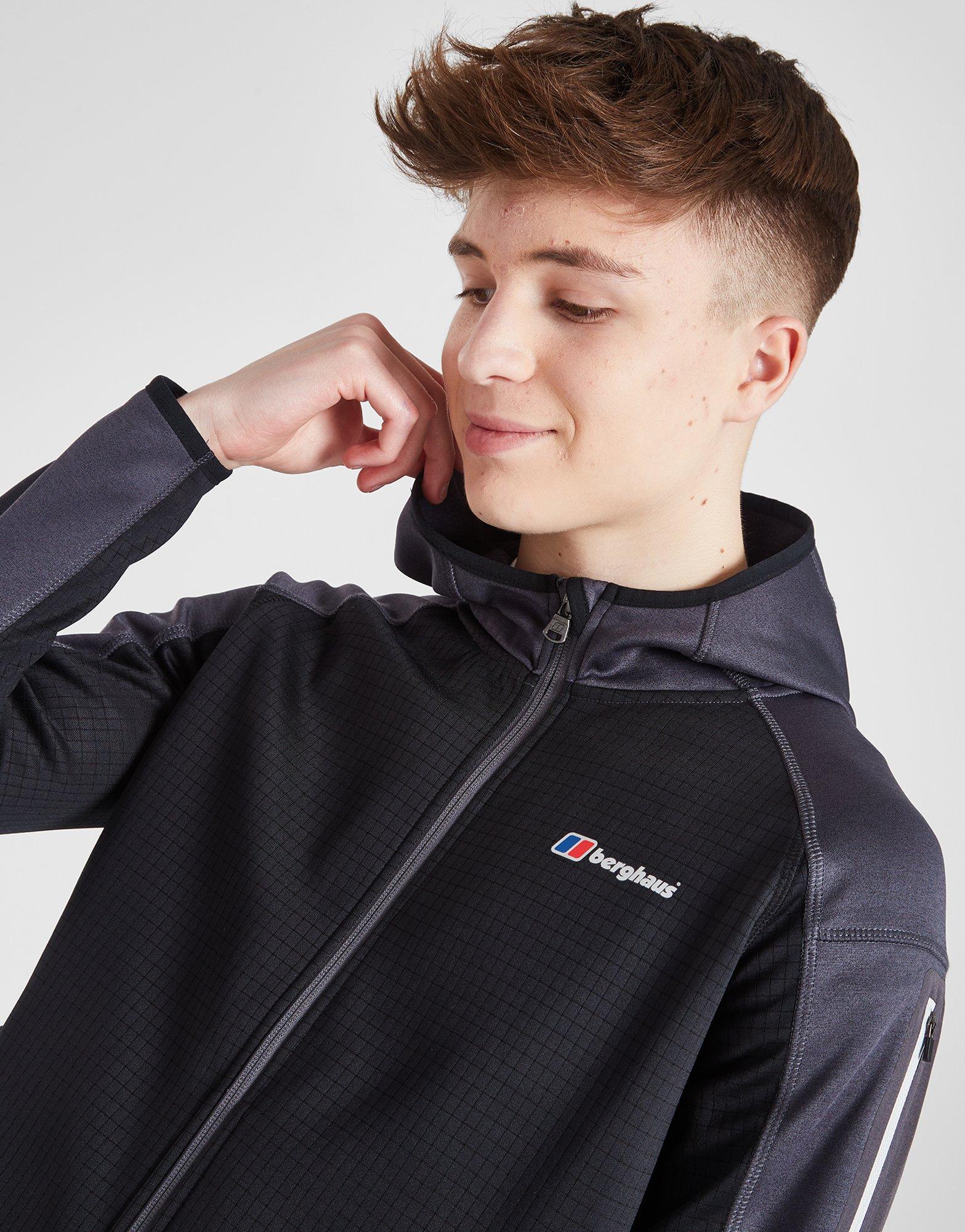 Black Berghaus Sidley Grid Full Zip Hoodie Junior - JD Sports