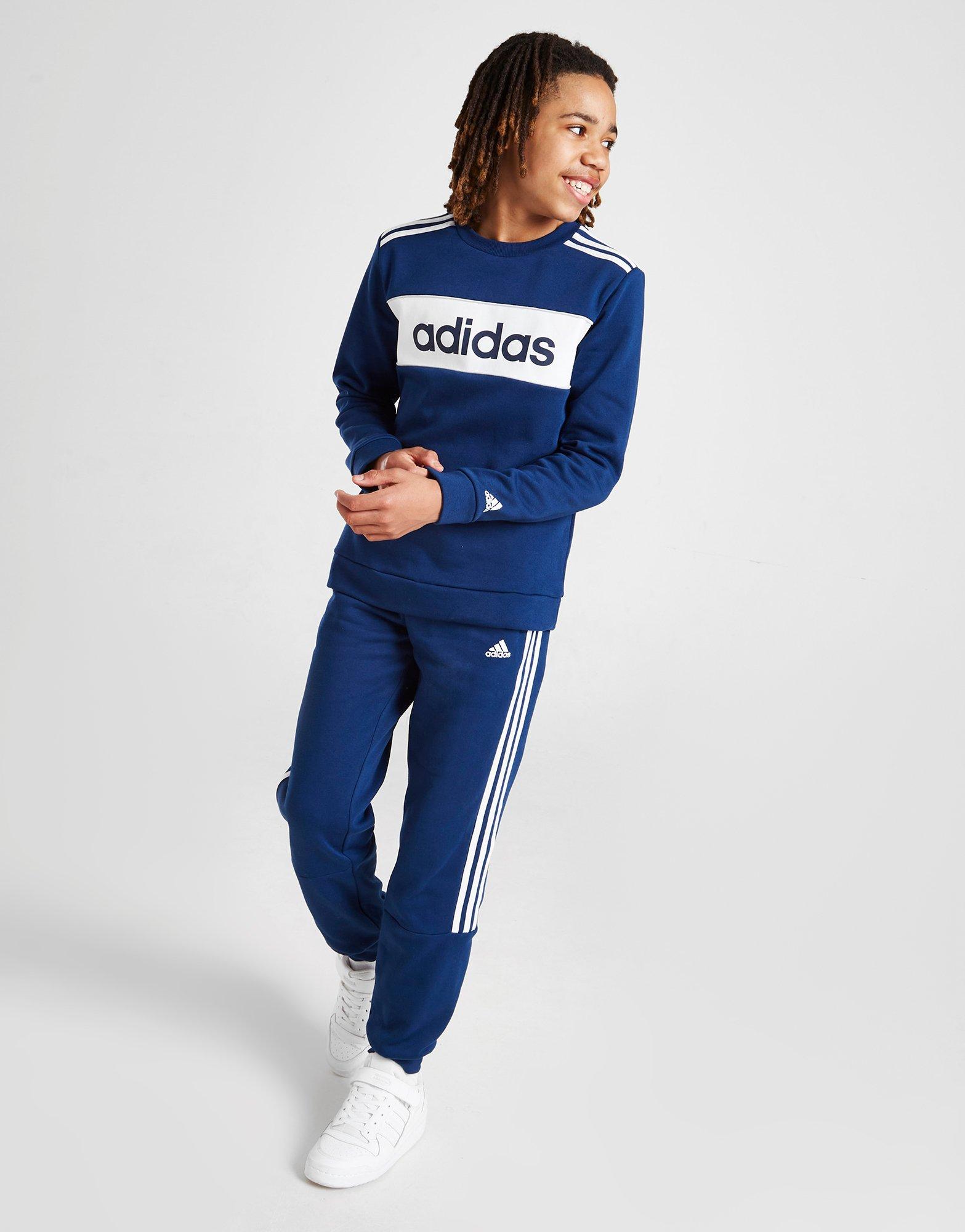 adidas Central Panel Crew Sweatshirt Junior