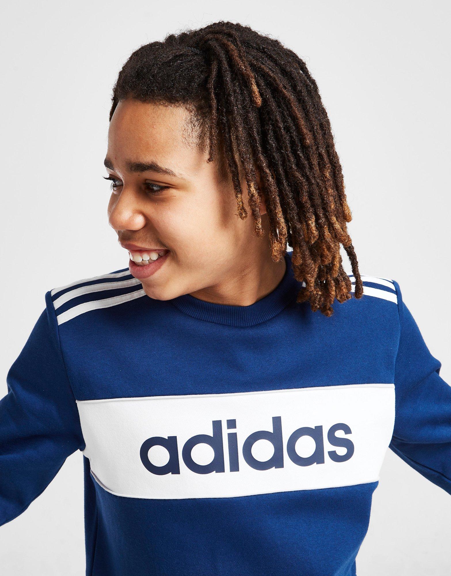 adidas Central Panel Crew Sweatshirt Junior