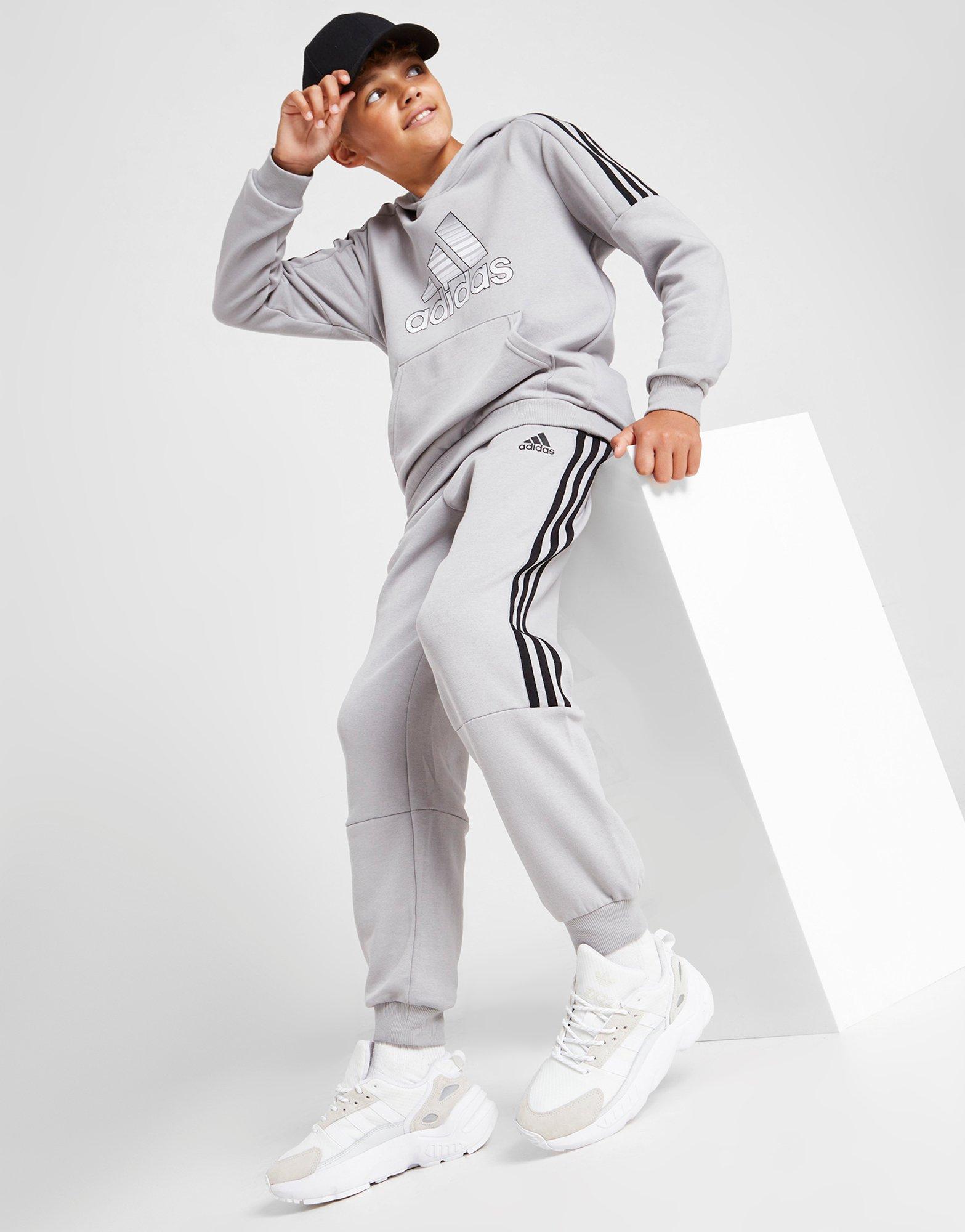 grey adidas joggers junior