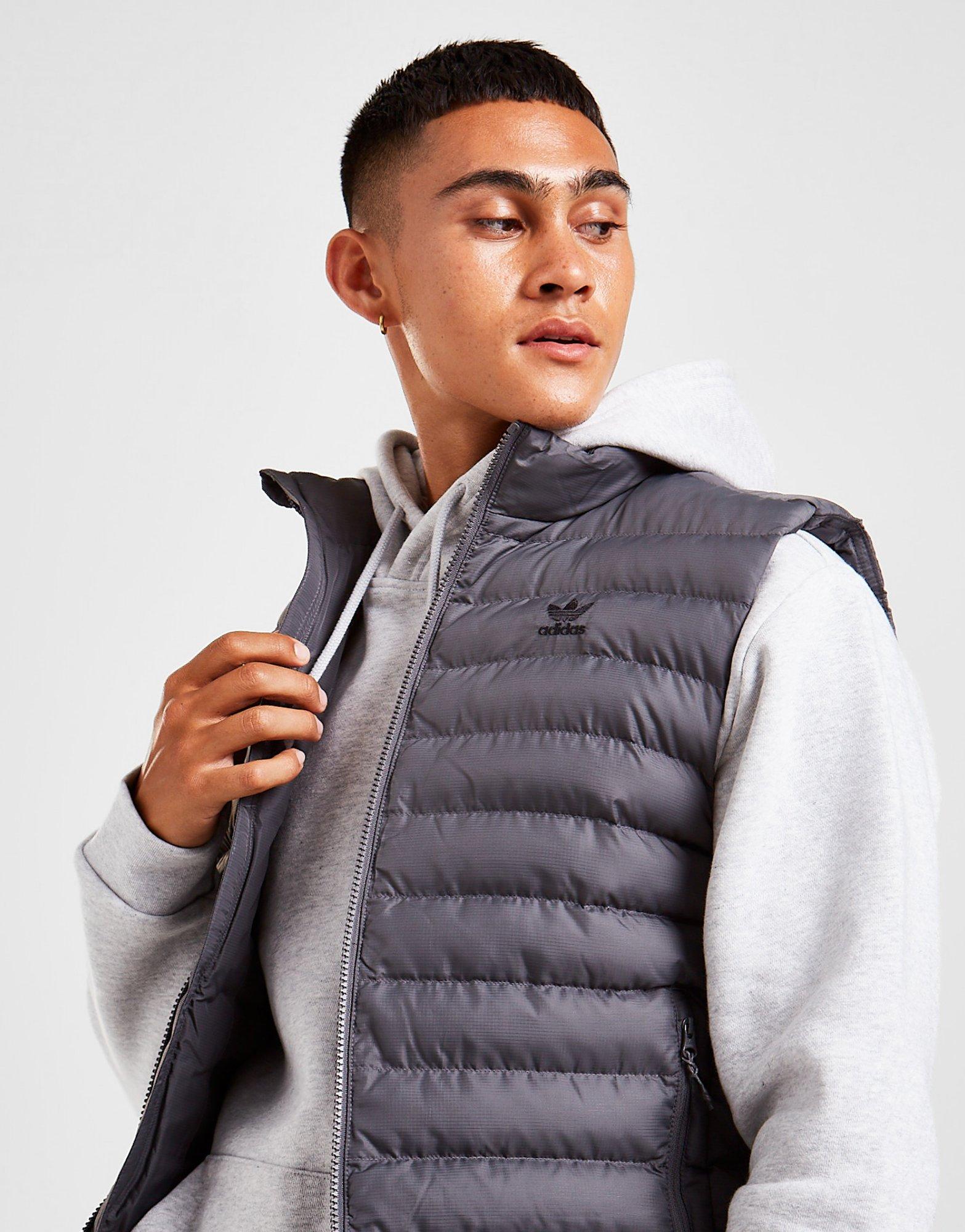 grey adidas gilet