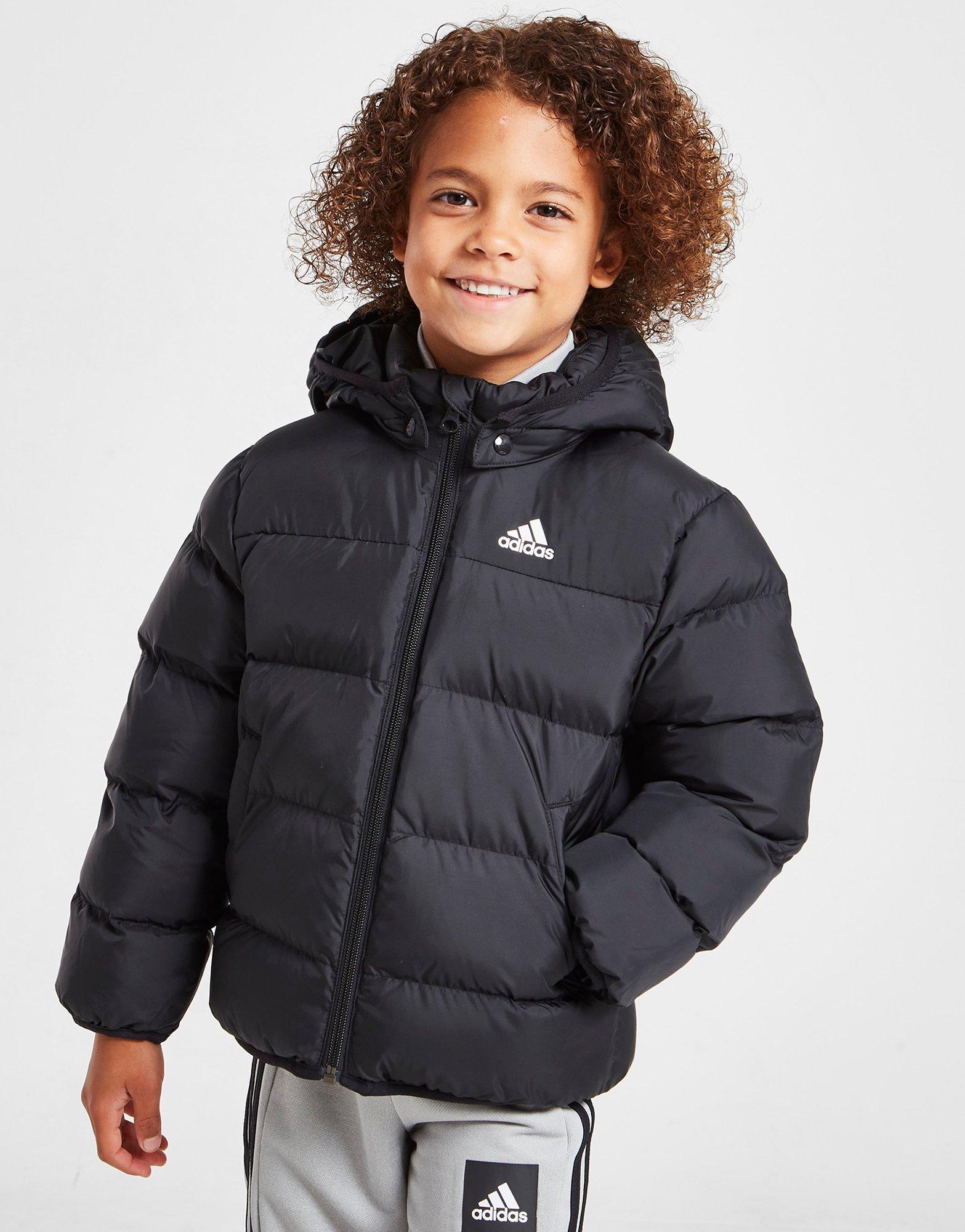 Doudoune à capuche matelassée Junior Garçon ADIDAS noire | Rue Des Hommes