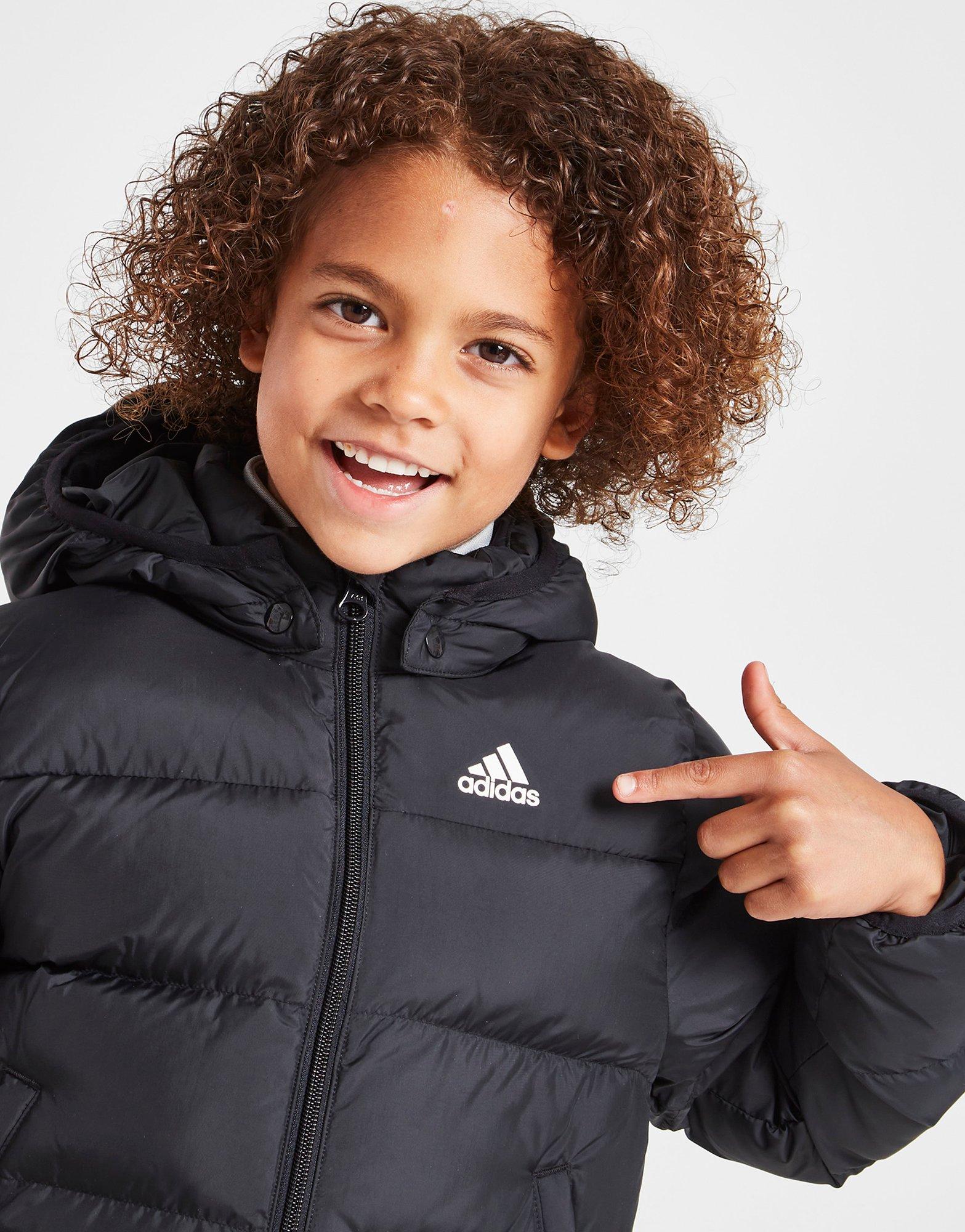 Boys black 2024 adidas coat