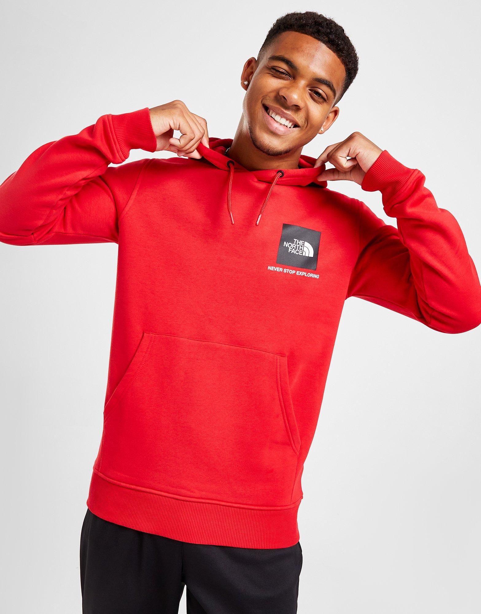 north face jumper red