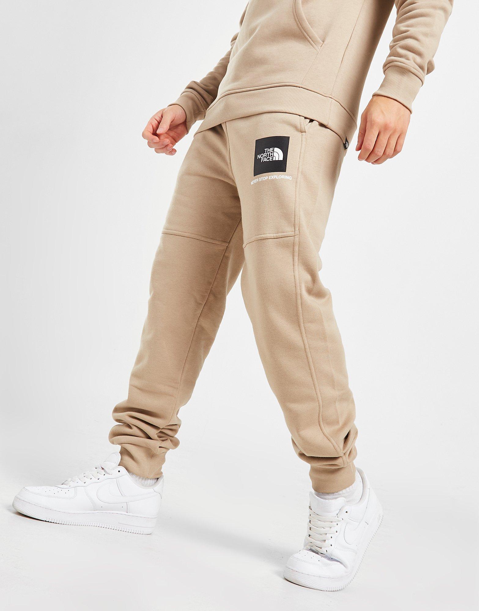 The North Face Logo Box Brown High Waisted Fleece Jogger