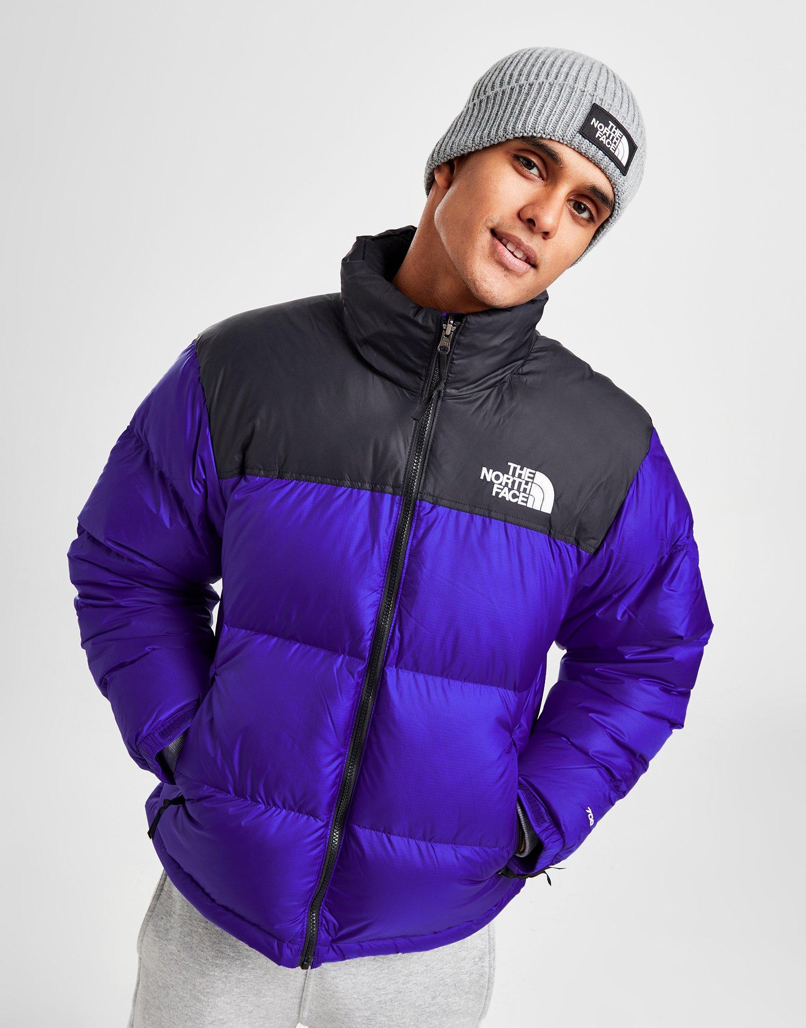 Blue north shop face bubble jacket