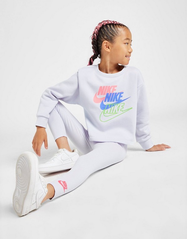 productos quimicos sonriendo Discriminatorio Nike Girls' Repeat Futura Crew/leggings Set infantil en Gris | JD Sports  España
