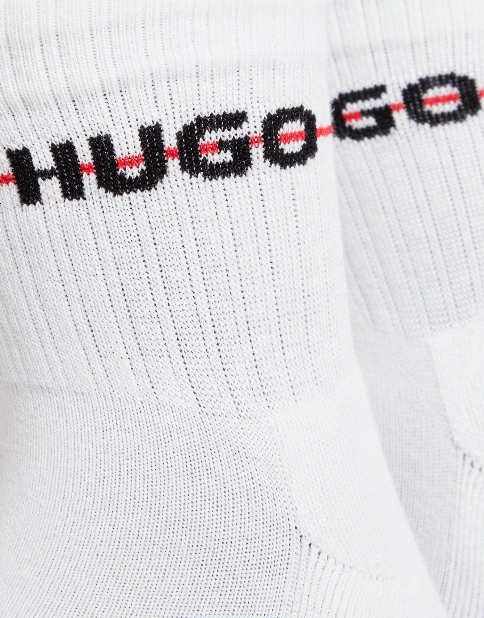 HUGO 3-Pack Ribbed Logo Socks