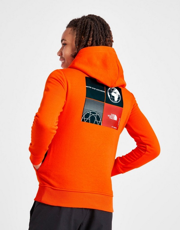 Orange The North Face Back Multi Dome Graphic Hoodie Junior | JD 