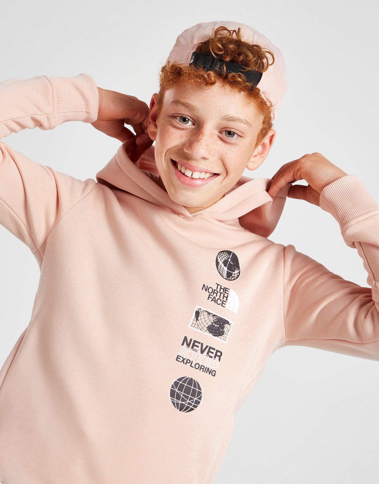 The North Face Logo Overhead Fleece Hoodie Junior