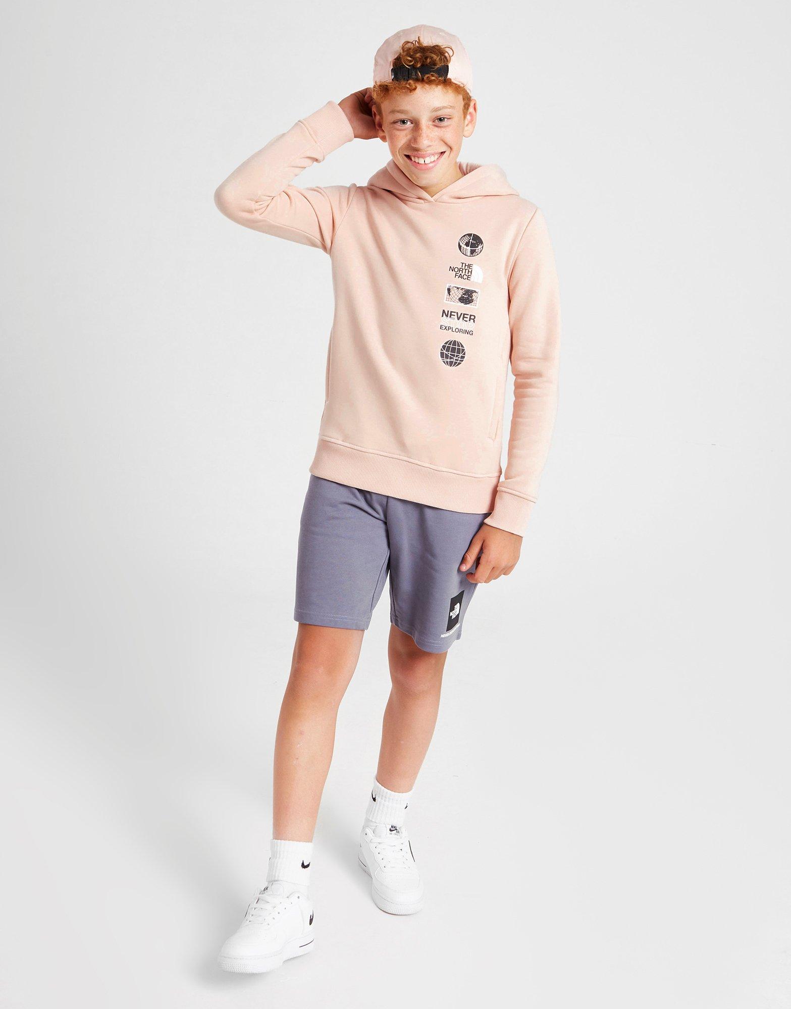 The North Face Logo Overhead Fleece Hoodie Junior